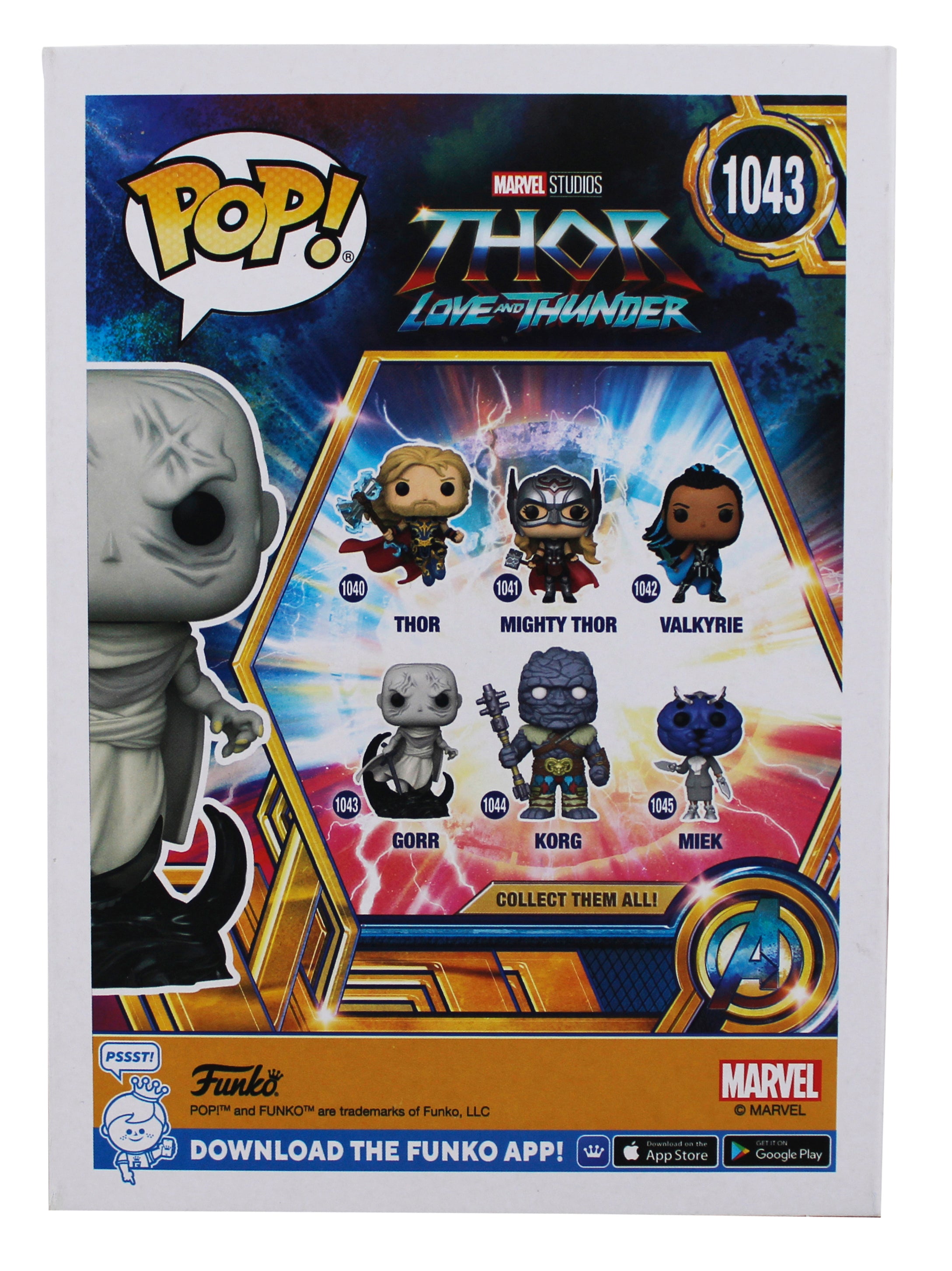 Christian Bale Thor Signed Gorr #1043 Funko Pop Vinyl Figure JSA #AH72234