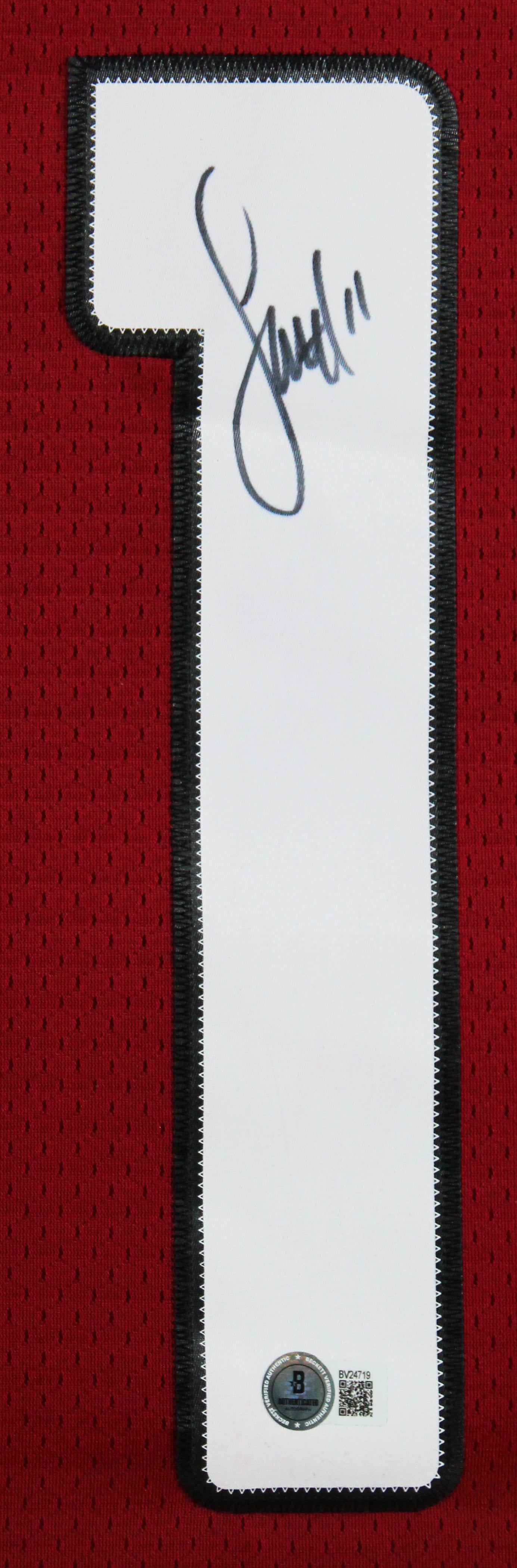 Cardinals Larry Fitzgerald Authentic Signed Red Nike Framed Jersey BAS #BV24719