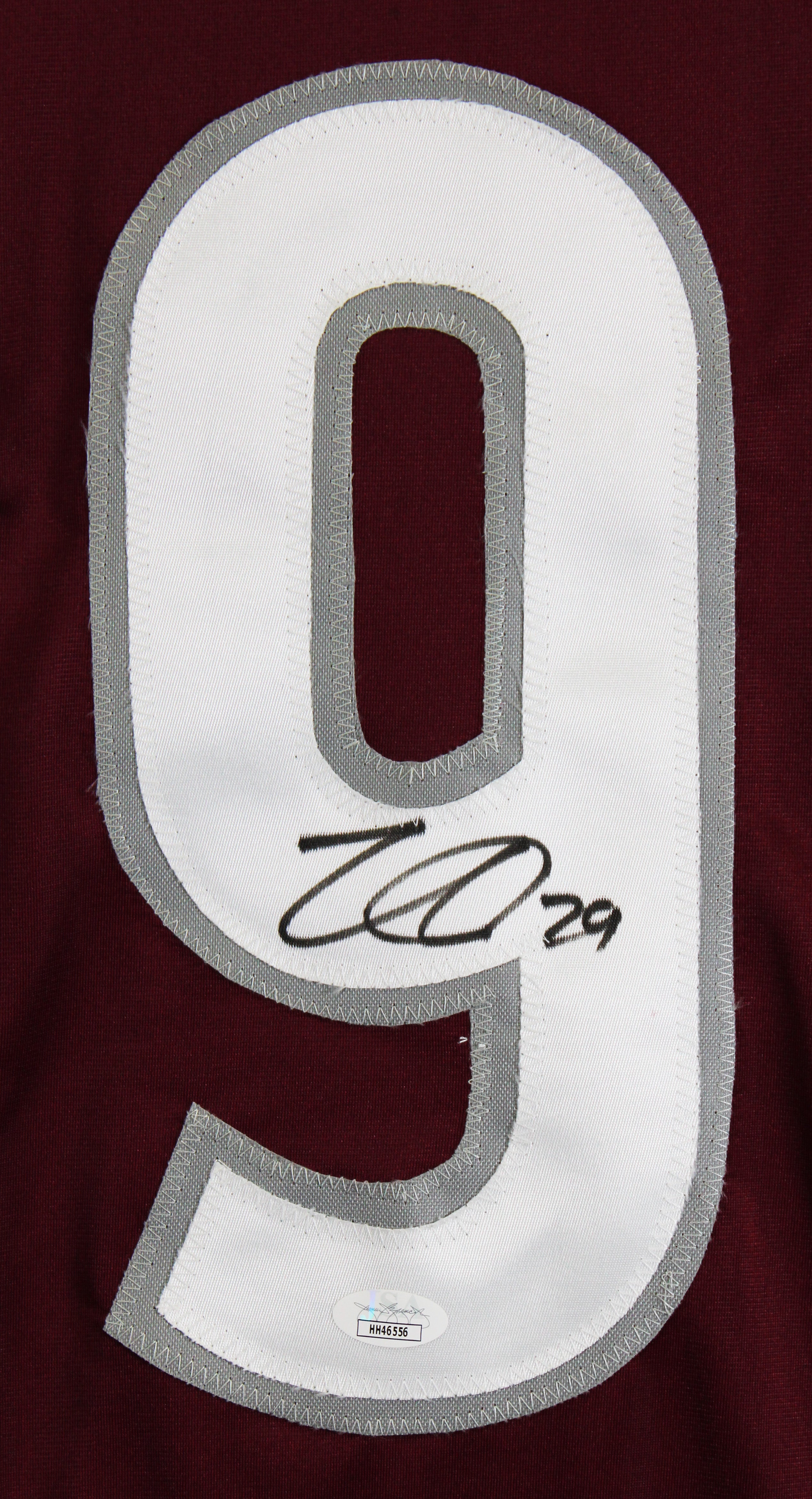 Nathan MacKinnon Authentic Signed Maroon Pro Style Jersey Autographed JSA
