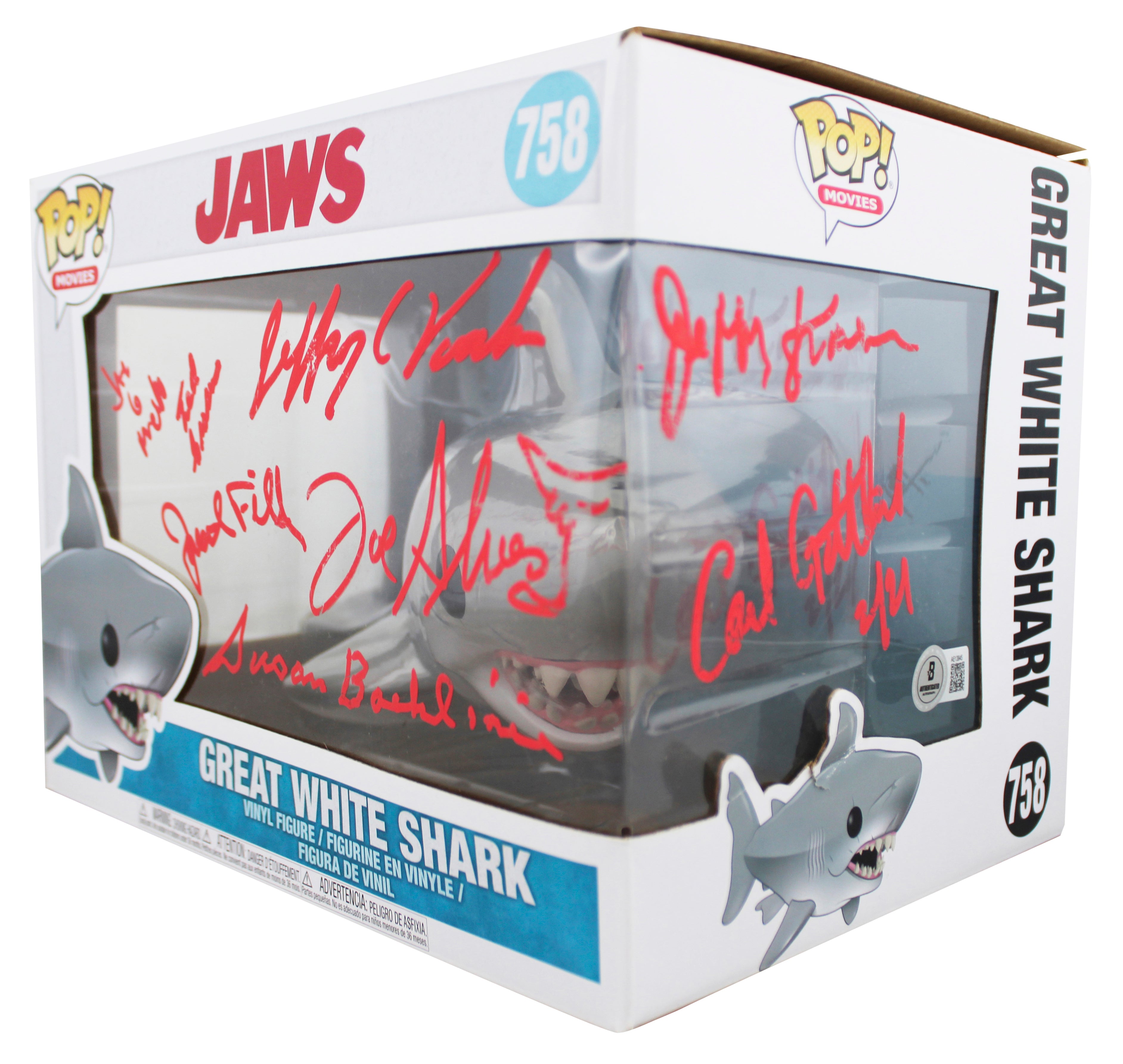 Jaws (8) Gottlieb Backlinie Vorhees +5 Signed #758 Funko Pop Figure BAS #AE13945