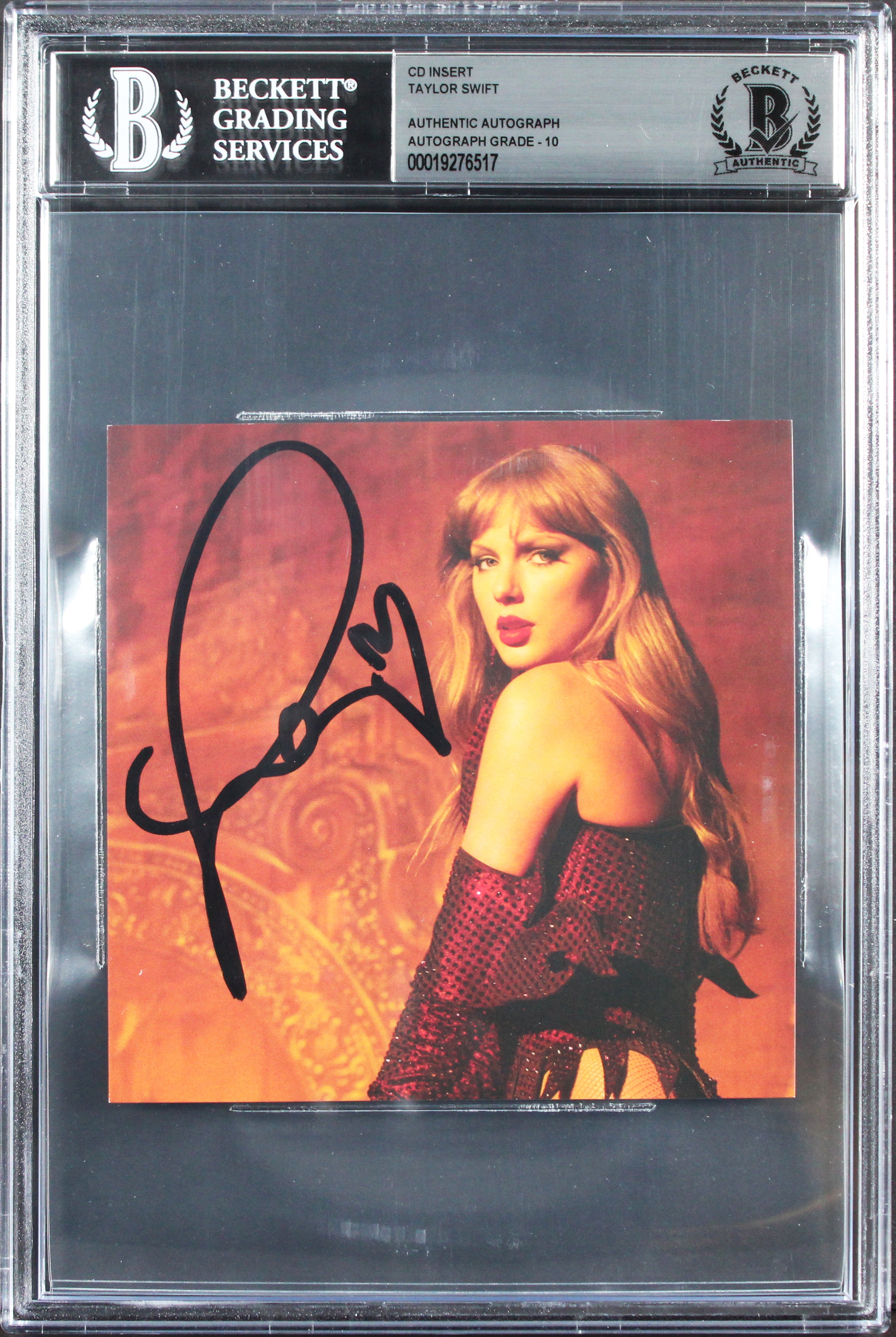Taylor Swift Signed The Life of a Showgirl CD Insert w/ Heart Auto 10 BAS Slab 2