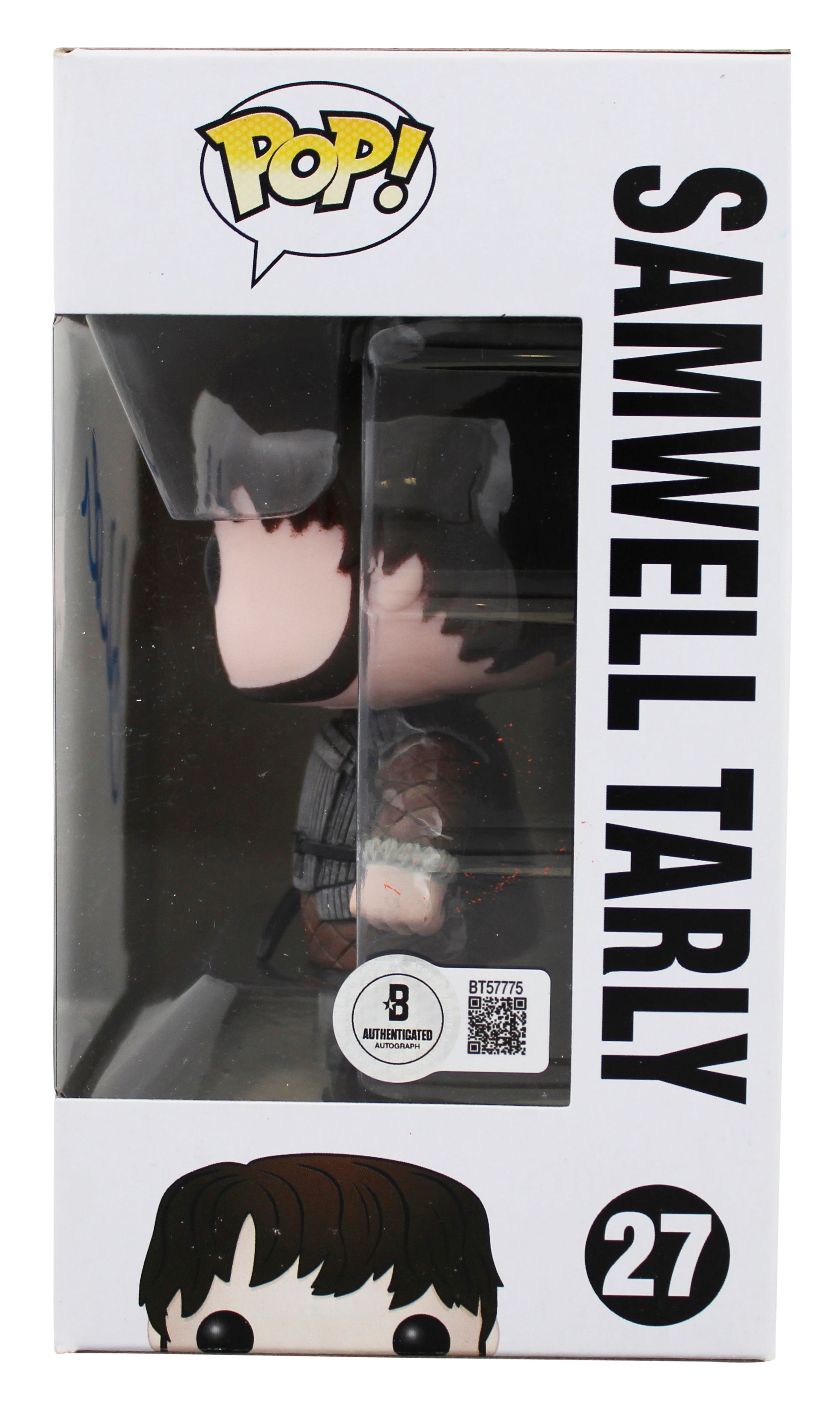 John Bradley-West Game of Thrones Signed Samwell #27 Funko Pop Vinyl Figure BAS