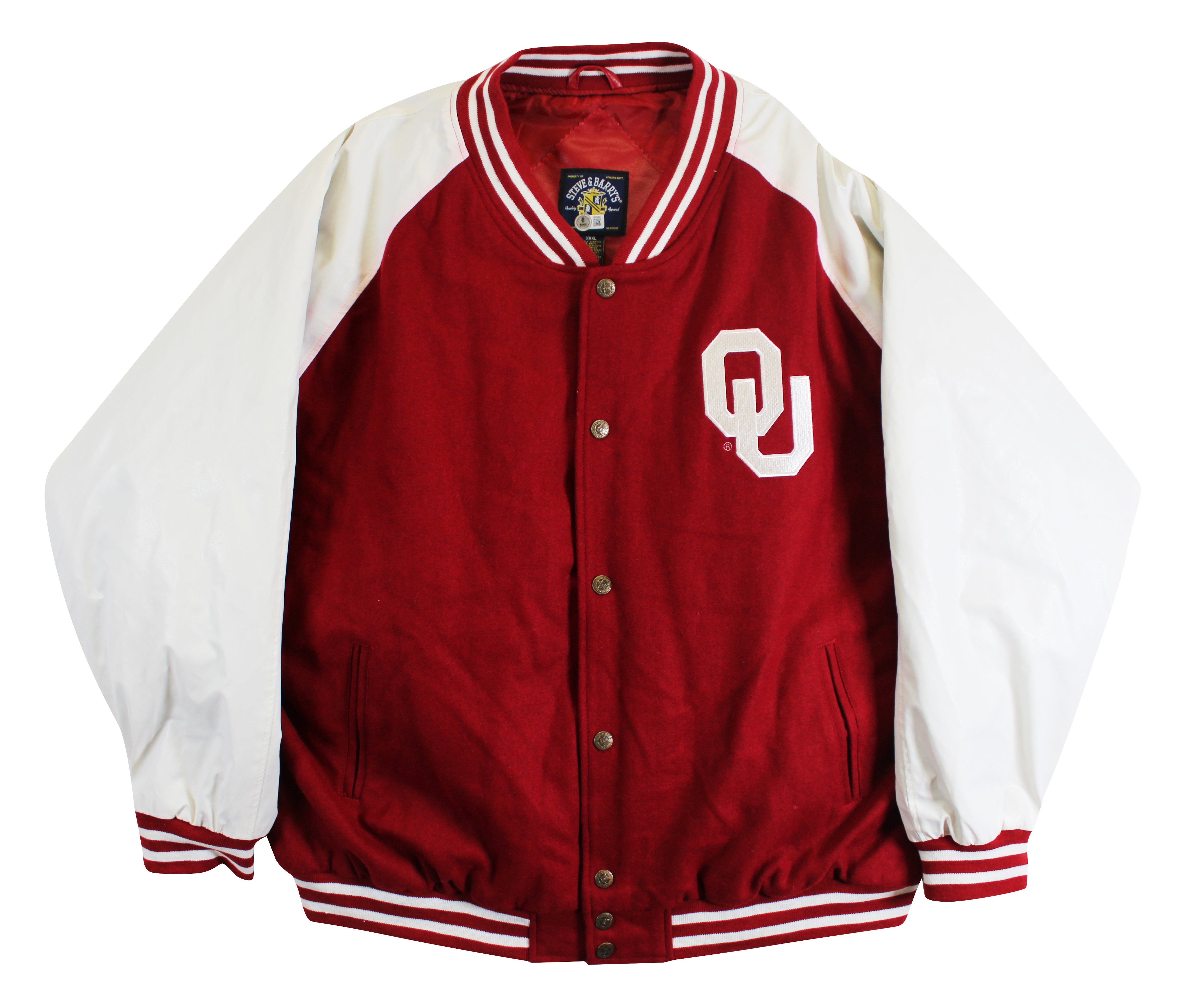 OU Barry Switzer "Boomer Sooner" Signed Maroon Jacket BAS Witnessed #2W088661