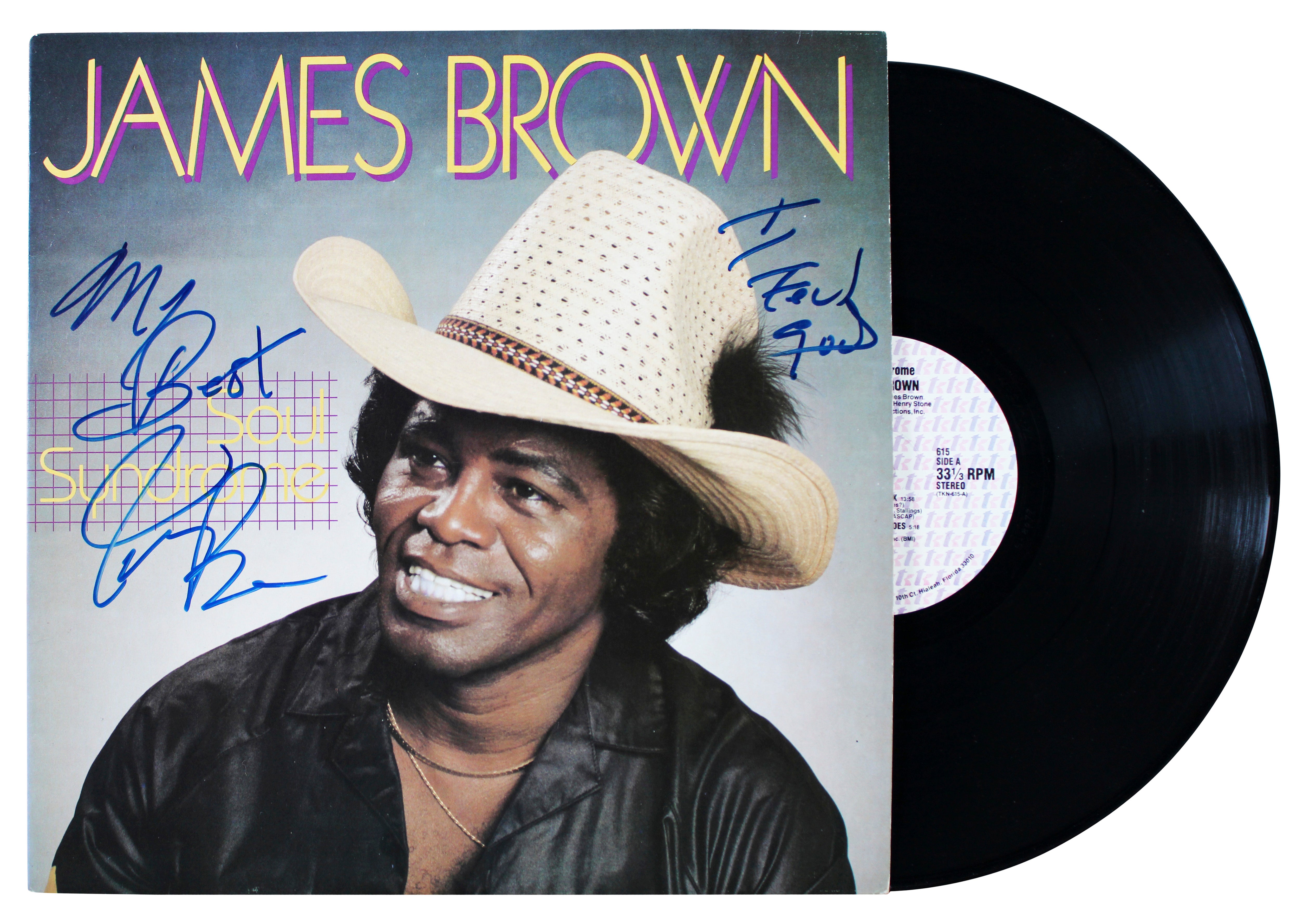 James Brown "My Best, I feel Good" Signed Soul Syndrome Album Cover BAS #AE02904