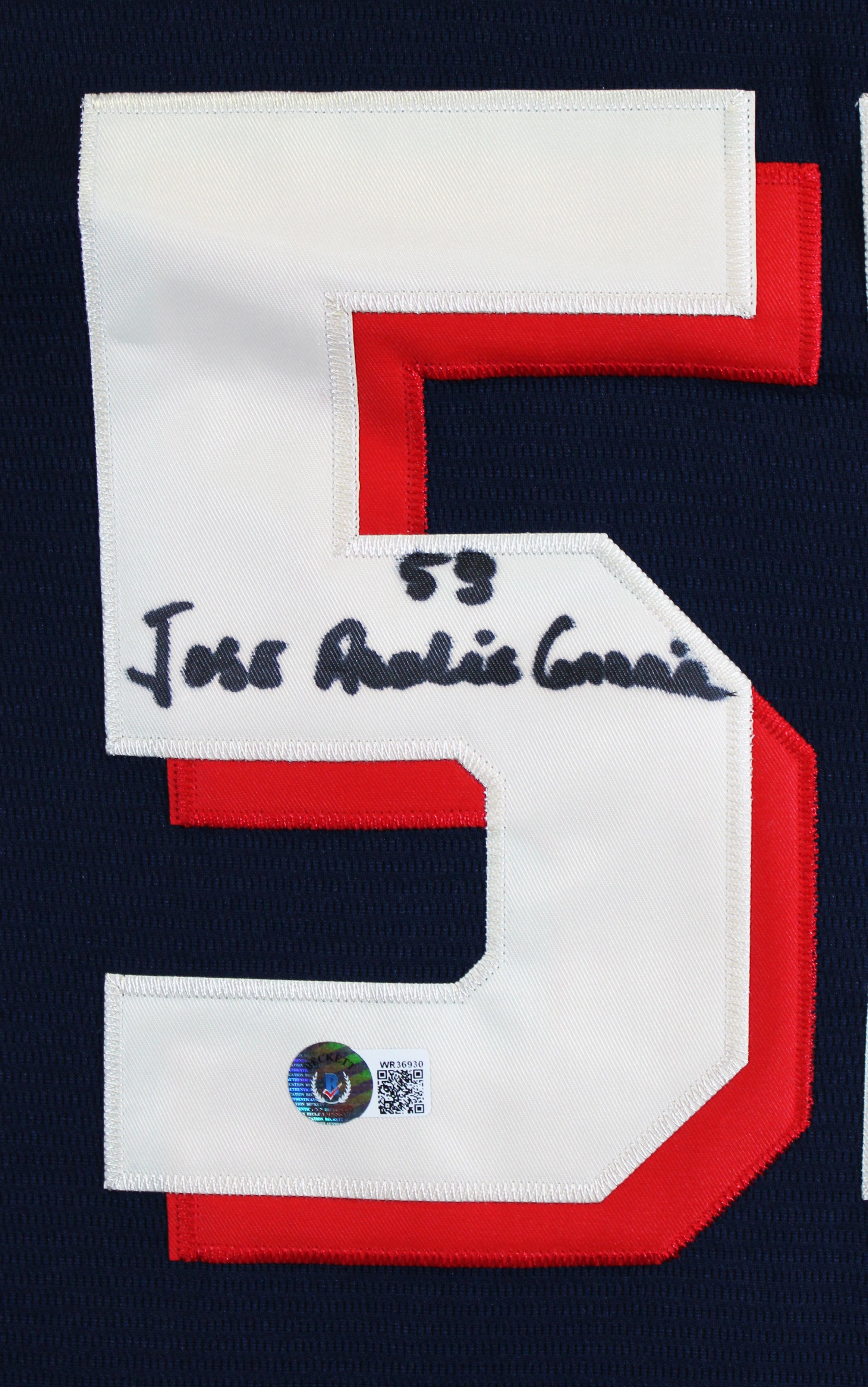 Rangers Jose Adolis Garcia Signed Navy Nike Jersey BAS Witnessed #WR36930