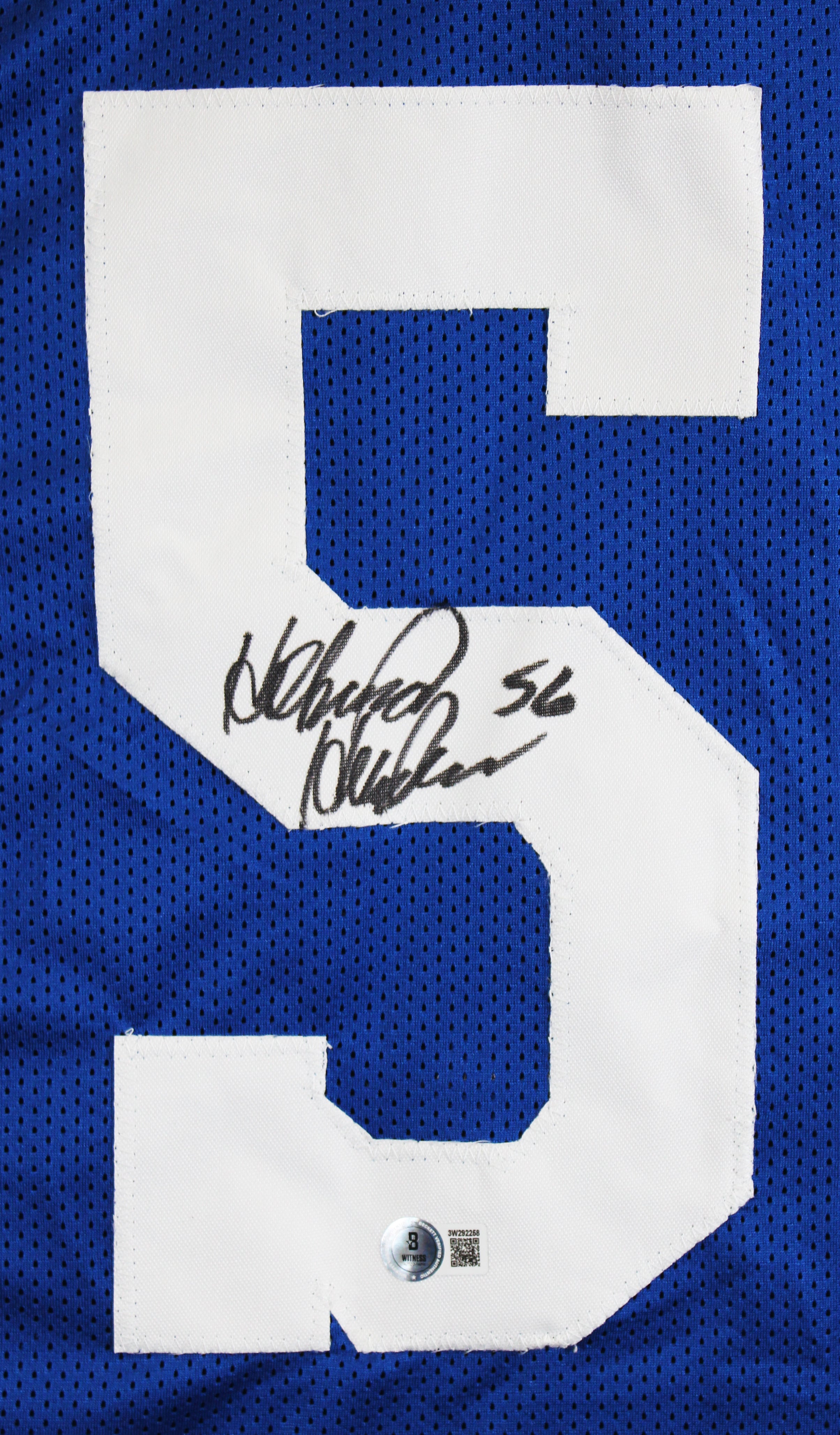 Thomas "Hollywood" Henderson Signed Blue Pro Style Jersey BAS Witness #3W292258