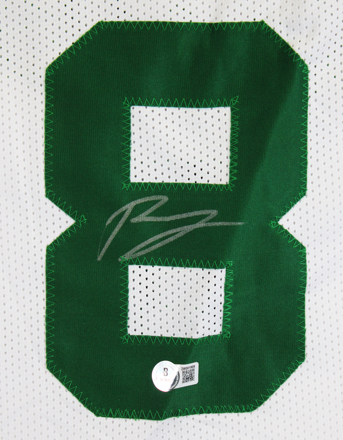 Kristaps Porzingis Signed White Pro Style Jersey BAS Witnessed #2W001909