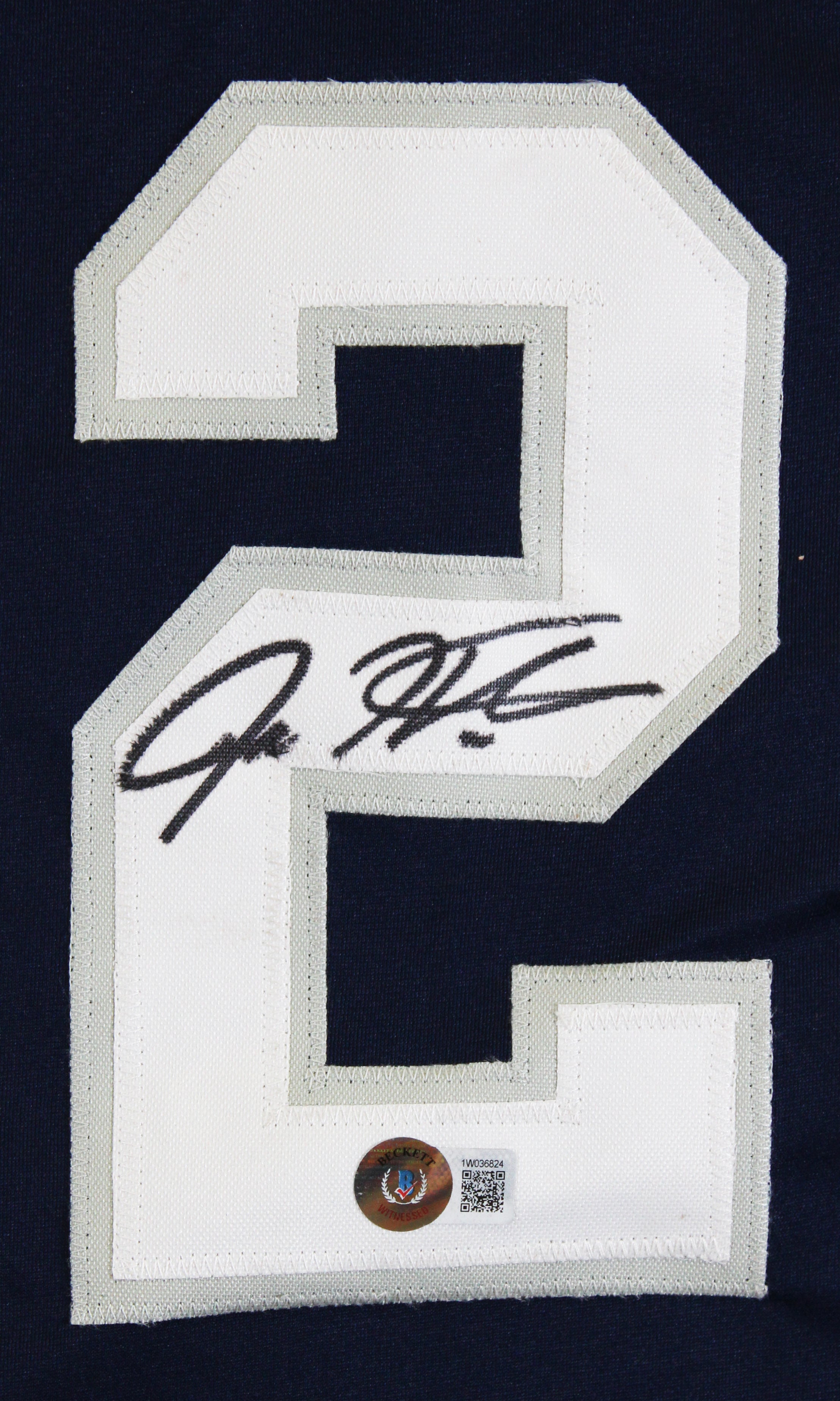 Josh Hamilton Signed Navy Pro Style Jersey BAS Witnessed #1W036824