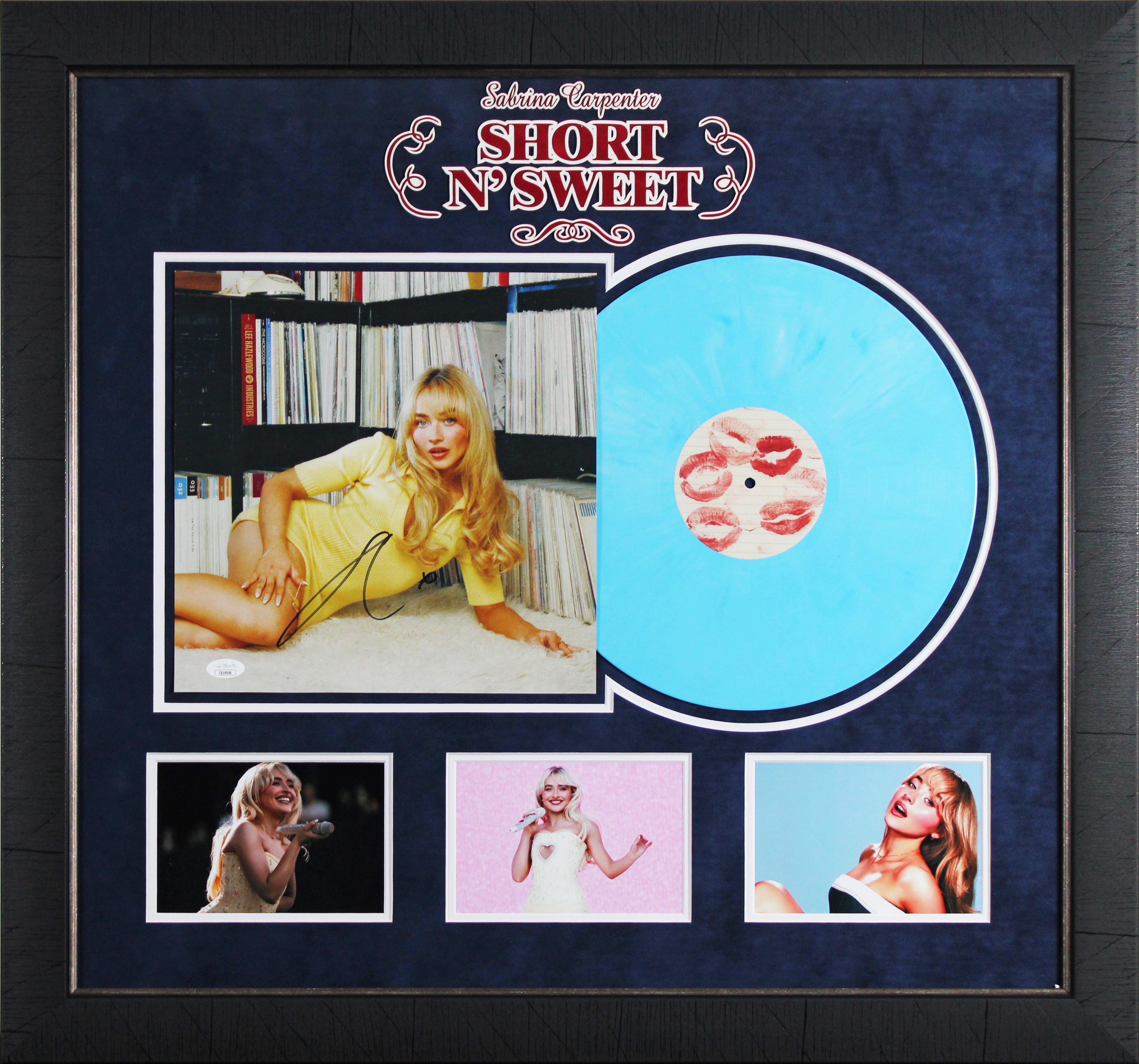 Sabrina Carpenter Signed & Framed Short N' Sweet Album Flat w/ Vinyl JSA