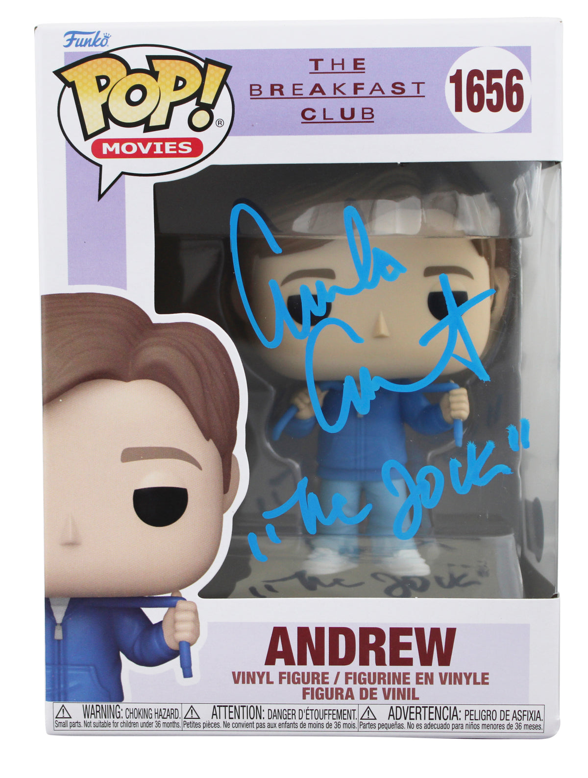 Emilio Estevez The Breakfast Club "The Jock" Signed Funko Pop Vinyl Figure BAS W