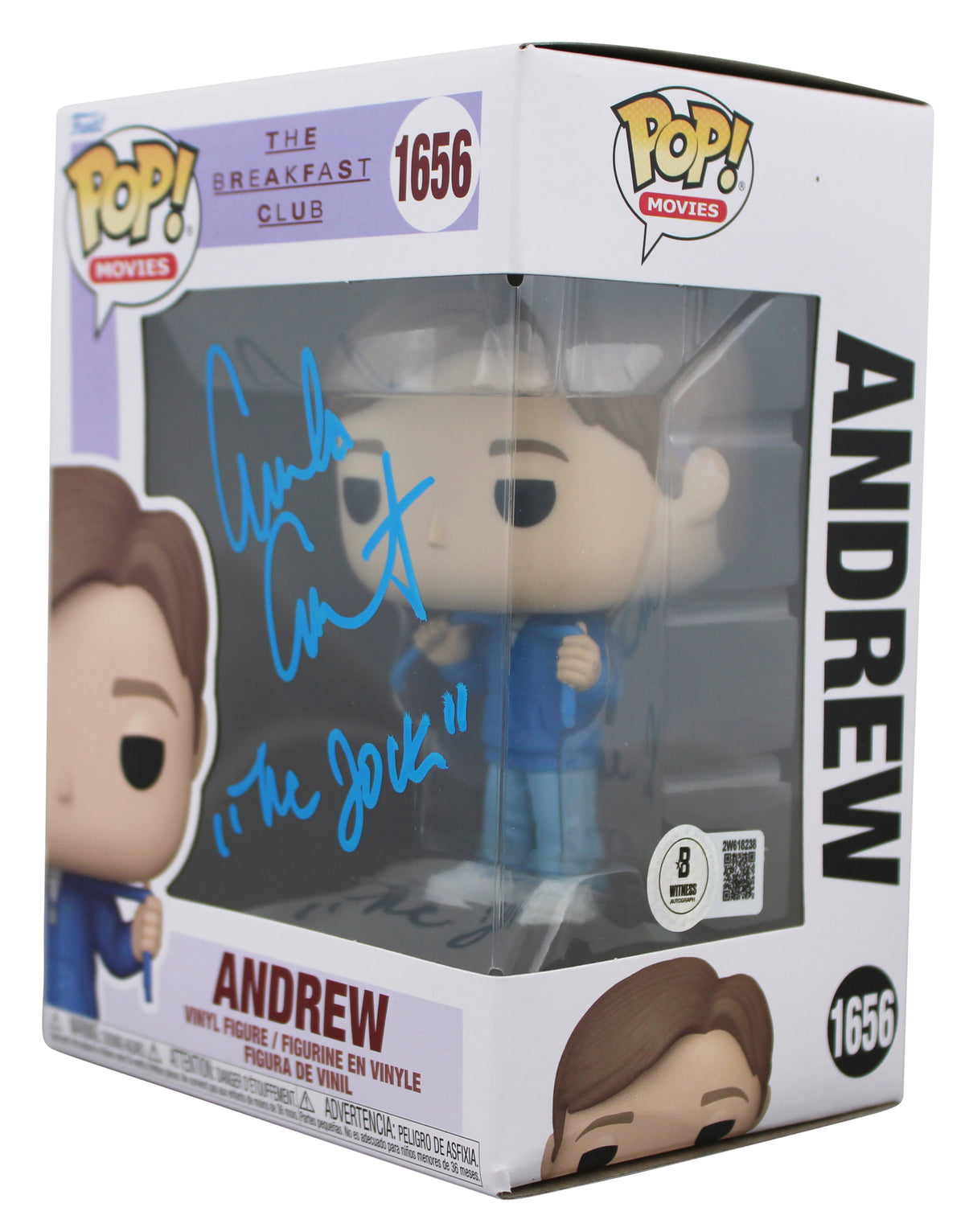 Emilio Estevez The Breakfast Club "The Jock" Signed Funko Pop Vinyl Figure BAS W