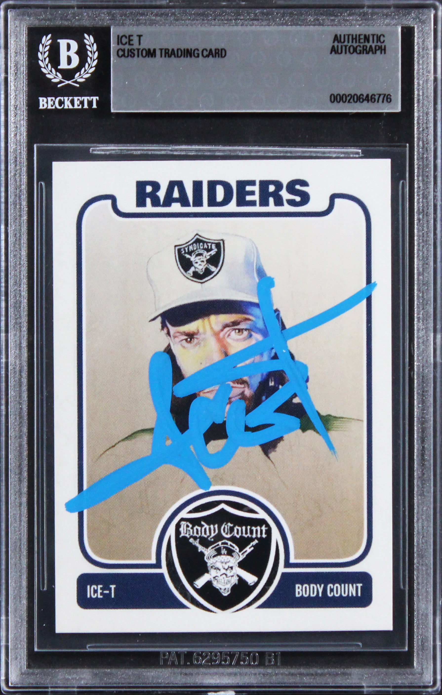 Ice T Body Count Authentic Signed Custom Trading Card BAS Slabbed 11