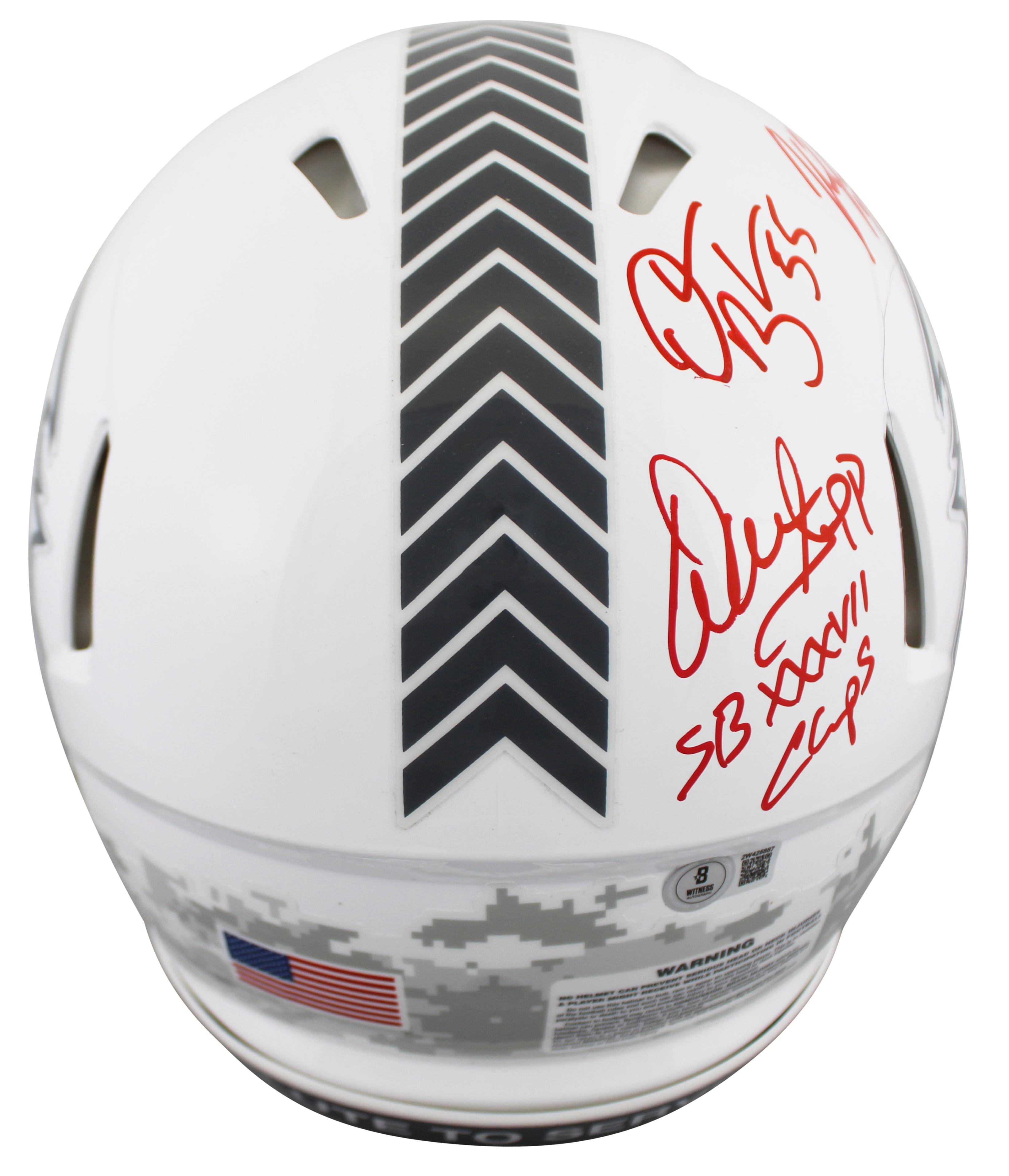 Bucs (5) Lynch, Barber +3 Signed STS III F/S Speed Proline Helmet W/ Case BAS W