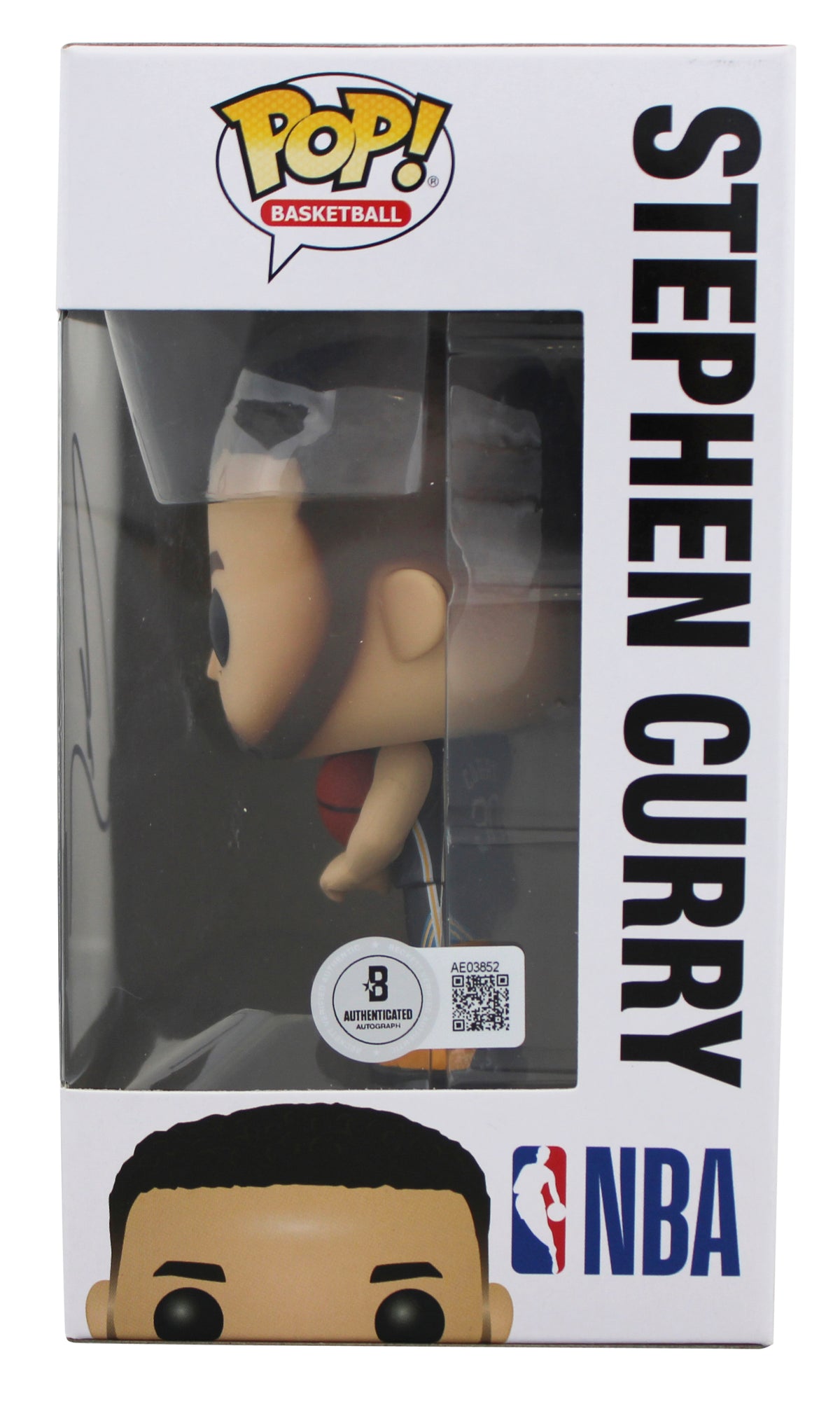 Warriors Stephen Curry Authentic Signed Funko Pop Vinyl Figure BAS #AE03852
