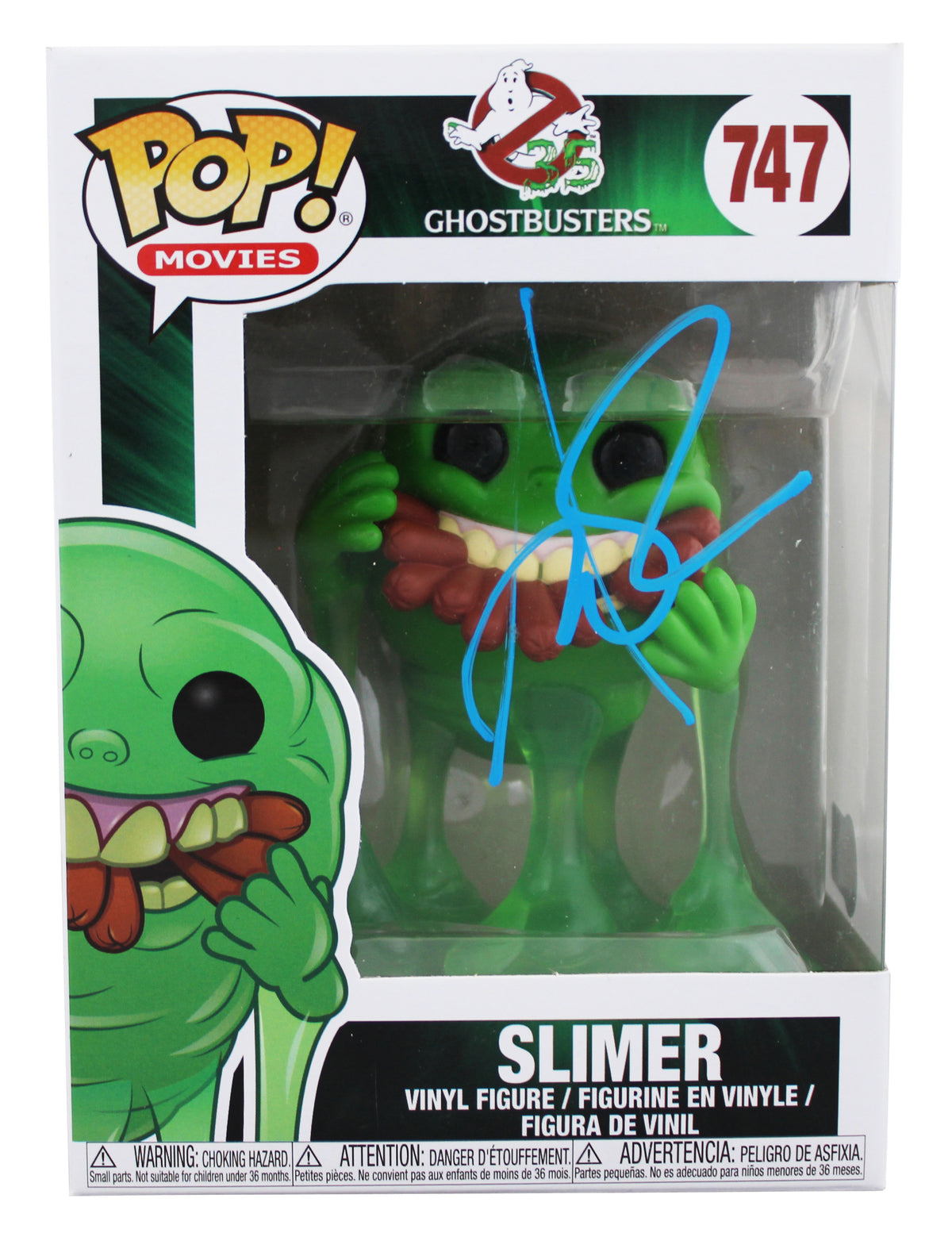 Annie Potts Ghostbusters Authentic Signed Slimer #747 Funko Pop Vinyl Figure BAS