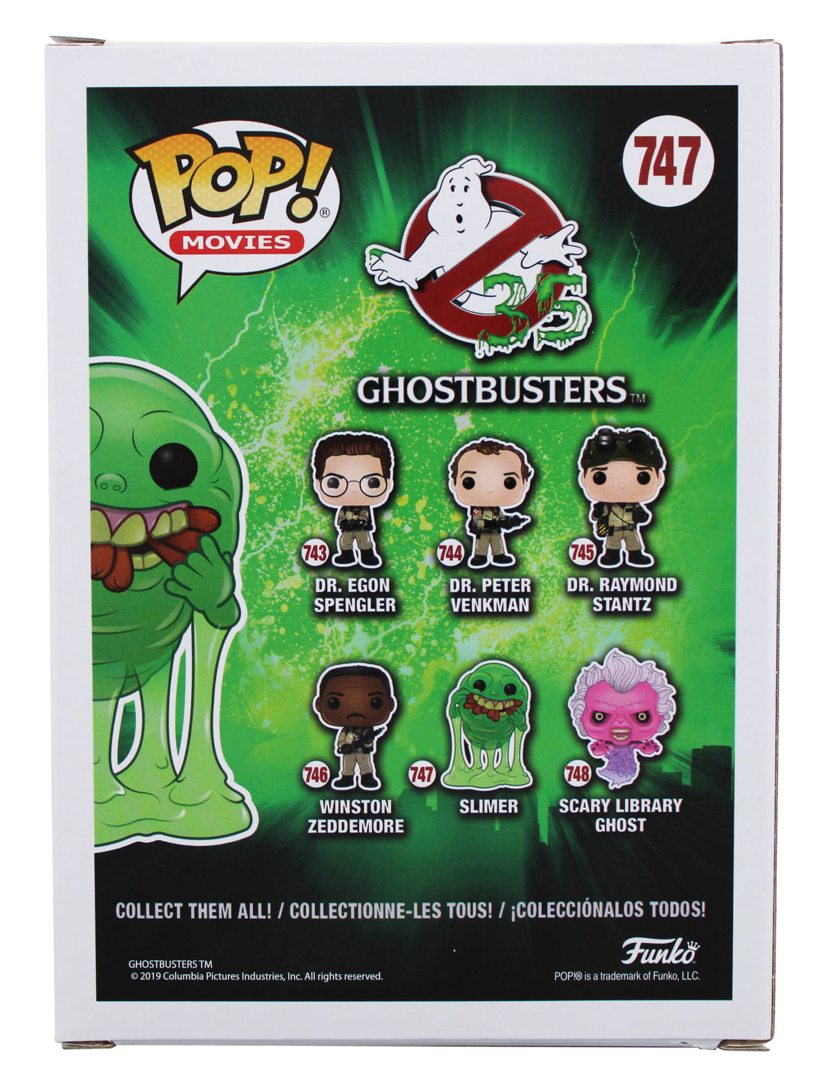 Annie Potts Ghostbusters Authentic Signed Slimer #747 Funko Pop Vinyl Figure BAS