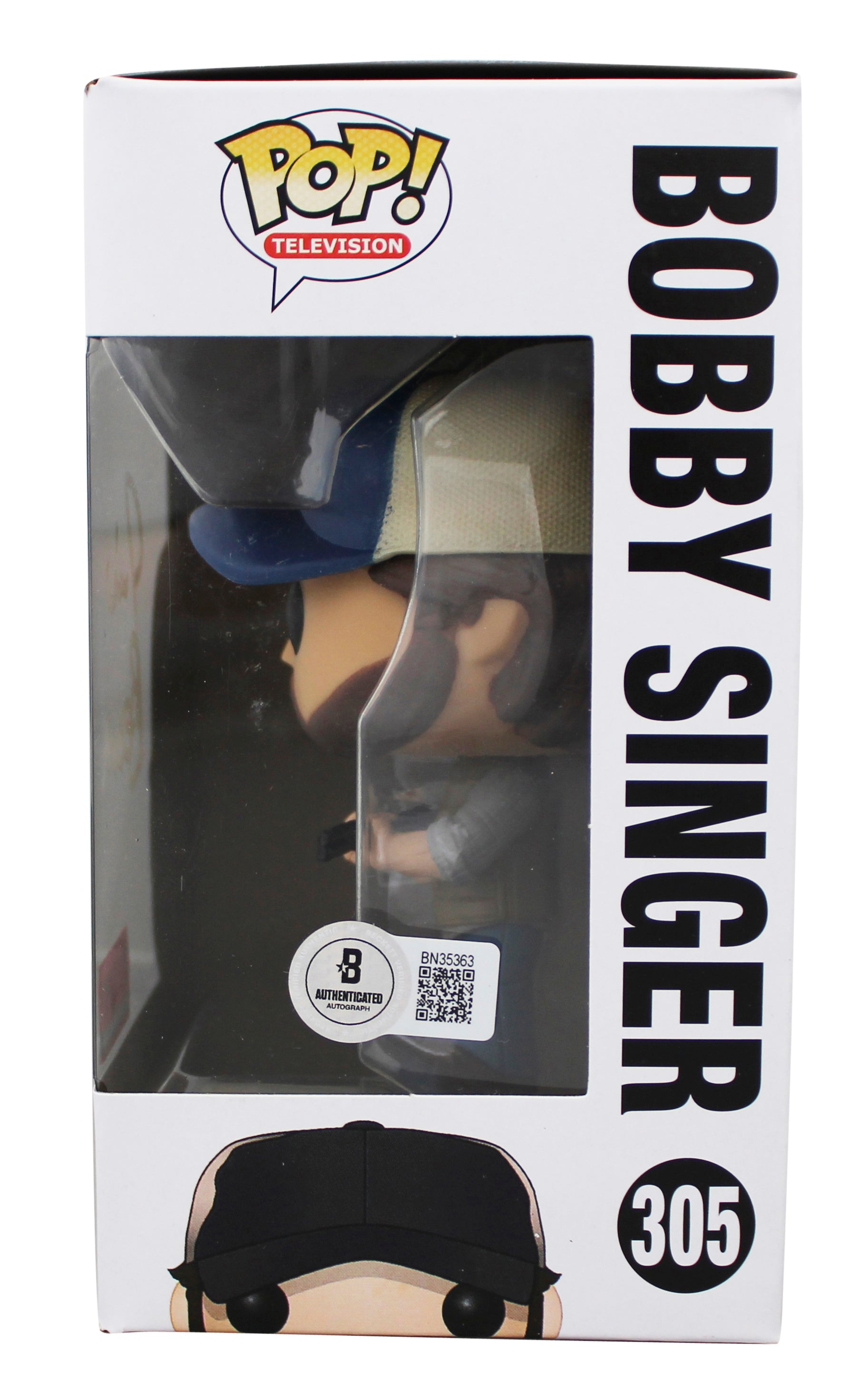 Jim Beaver Supernatural Signed Bobby Singer #305 Funko Pop Figure BAS #BN35363