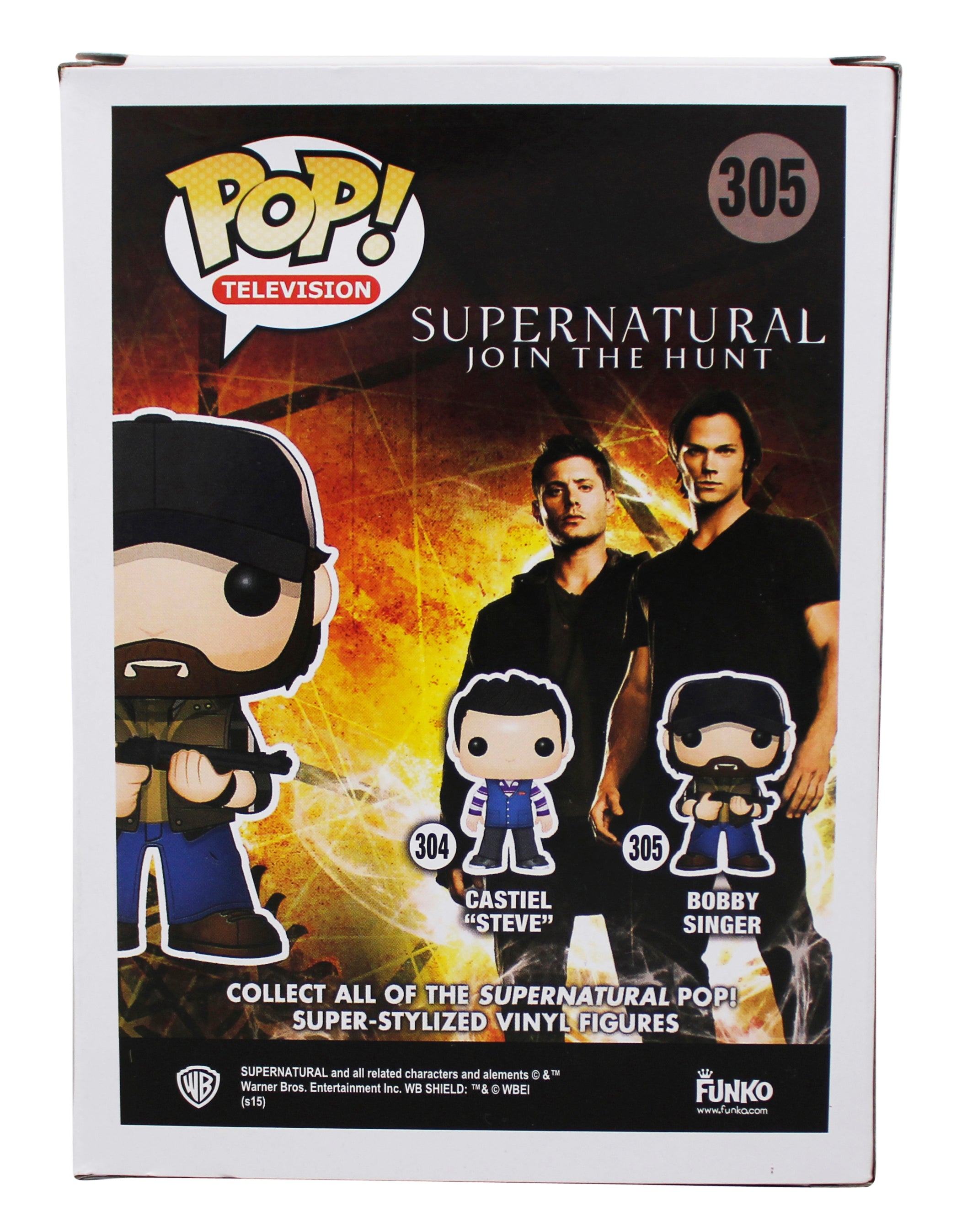 Jim Beaver Supernatural Signed Bobby Singer #305 Funko Pop Figure BAS #BN35363
