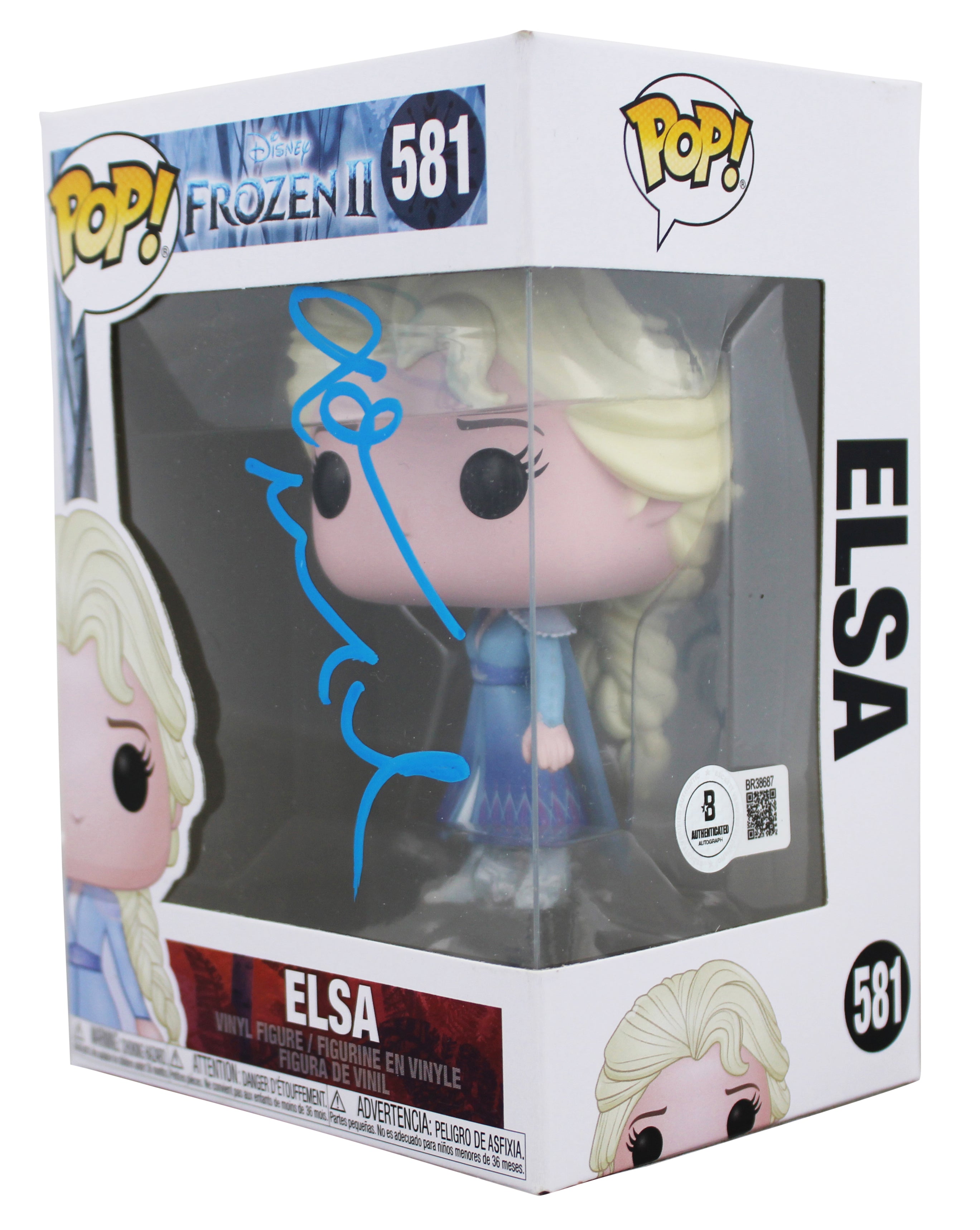 Idina Menzel Frozen 2 Authentic Signed Elsa #581 Funko Pop Vinyl Figure BAS