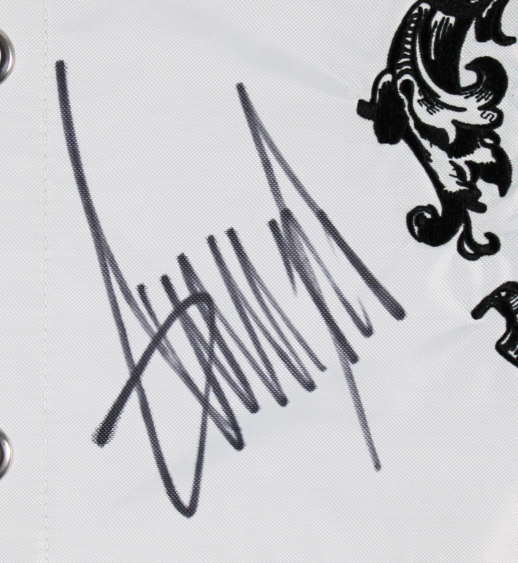 Donald Trump Authentic Signed Trump National Framed Pin Flag PSA/DNA #AQ05160