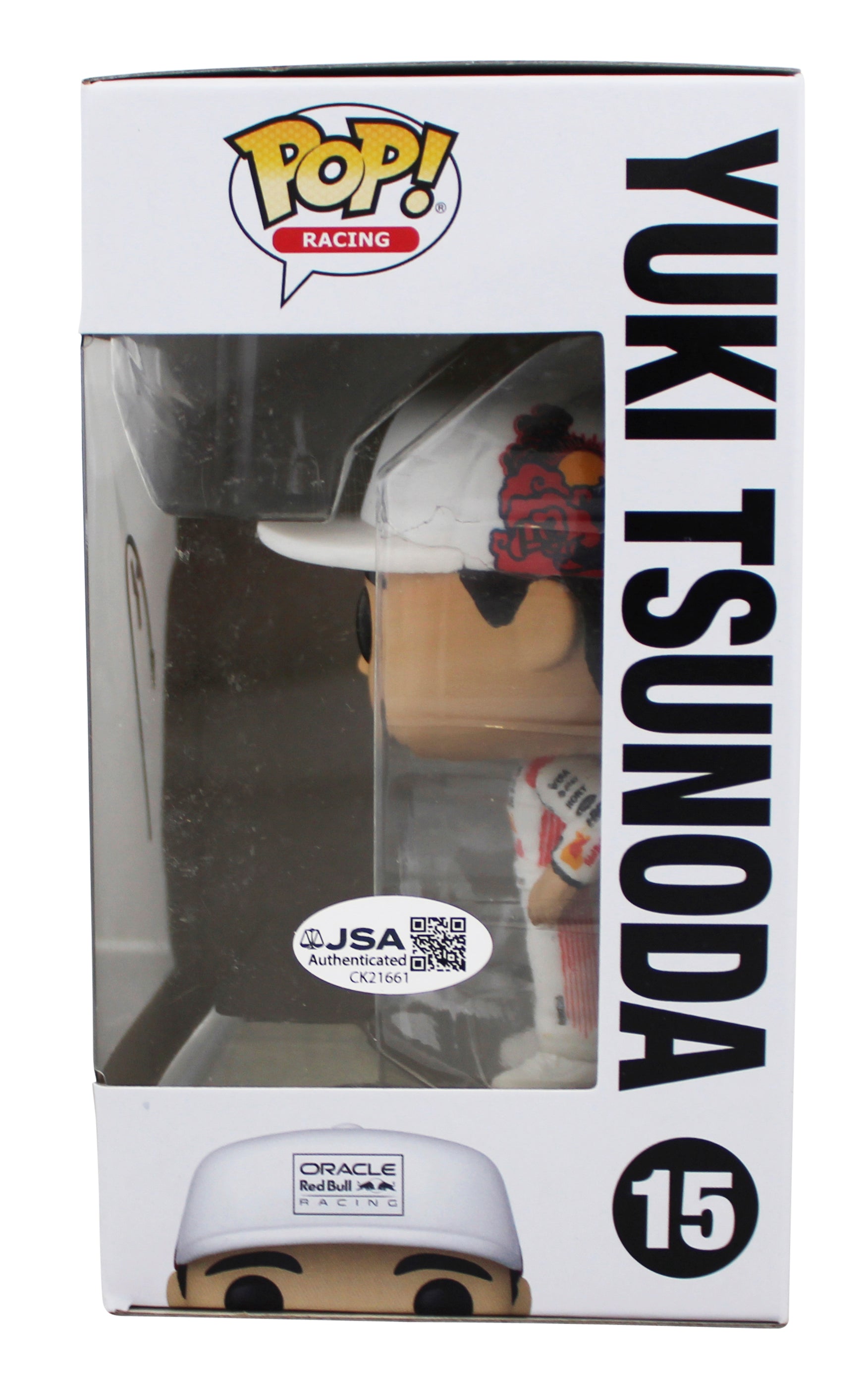 Yuki Tsunoda Formula 1 Authentic Signed #15 Funko Pop Vinyl Figure JSA #CK21661