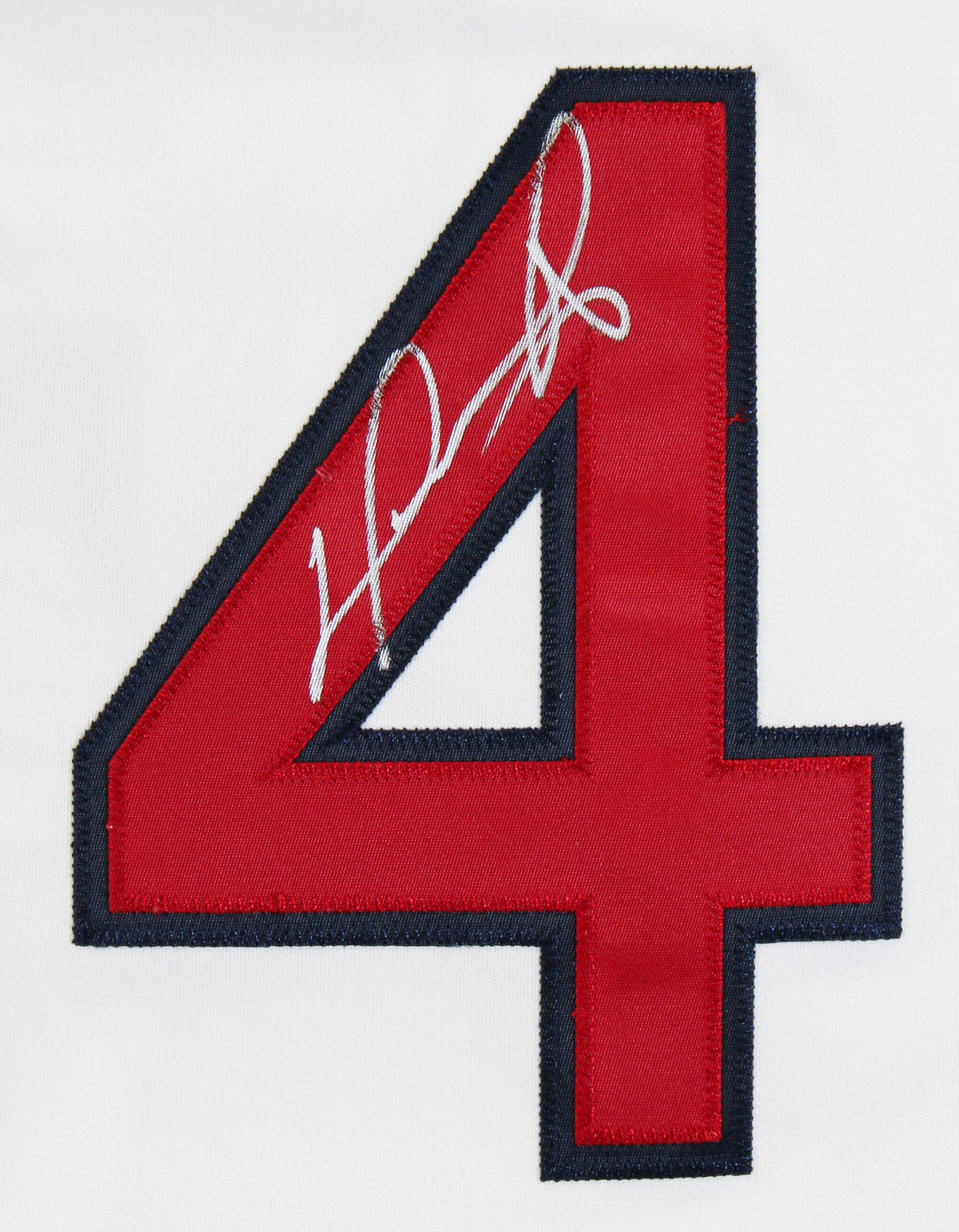 Red Sox David Ortiz Signed White 2004 WS Logo M&N CC Jersey BAS Wit #2W964332