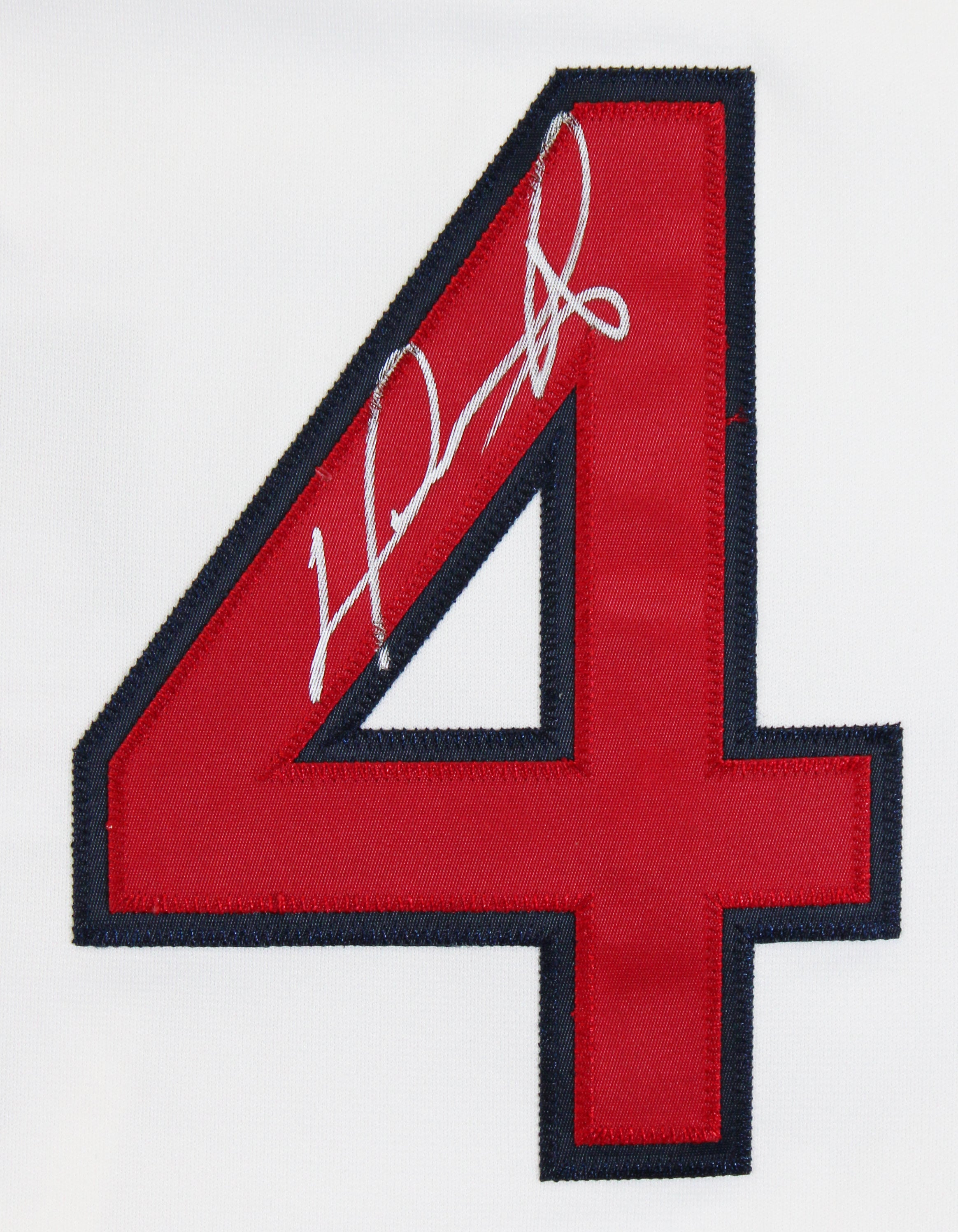 Red Sox David Ortiz Signed White 2004 WS Logo M&N CC Jersey BAS Wit #2W964332