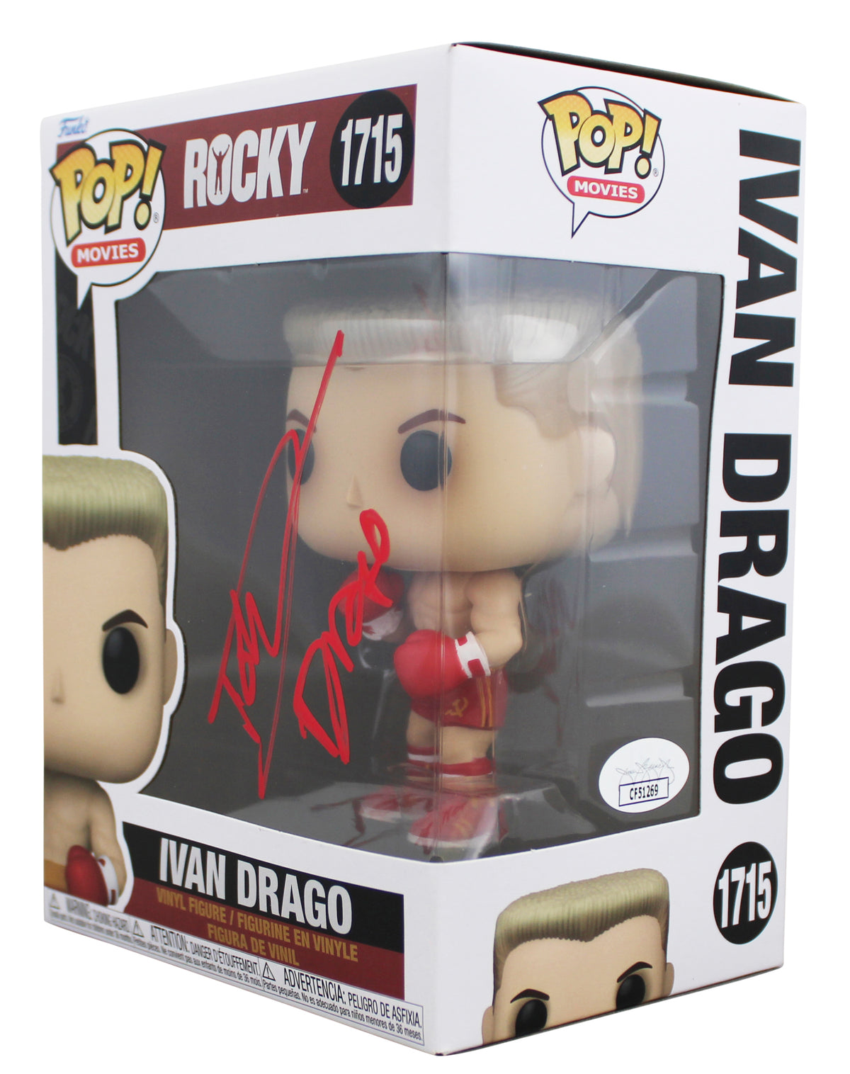 Dolph Lundgren Rocky IV Signed Ivan Drago #1715 Funko Pop Figure JSA #CF51269