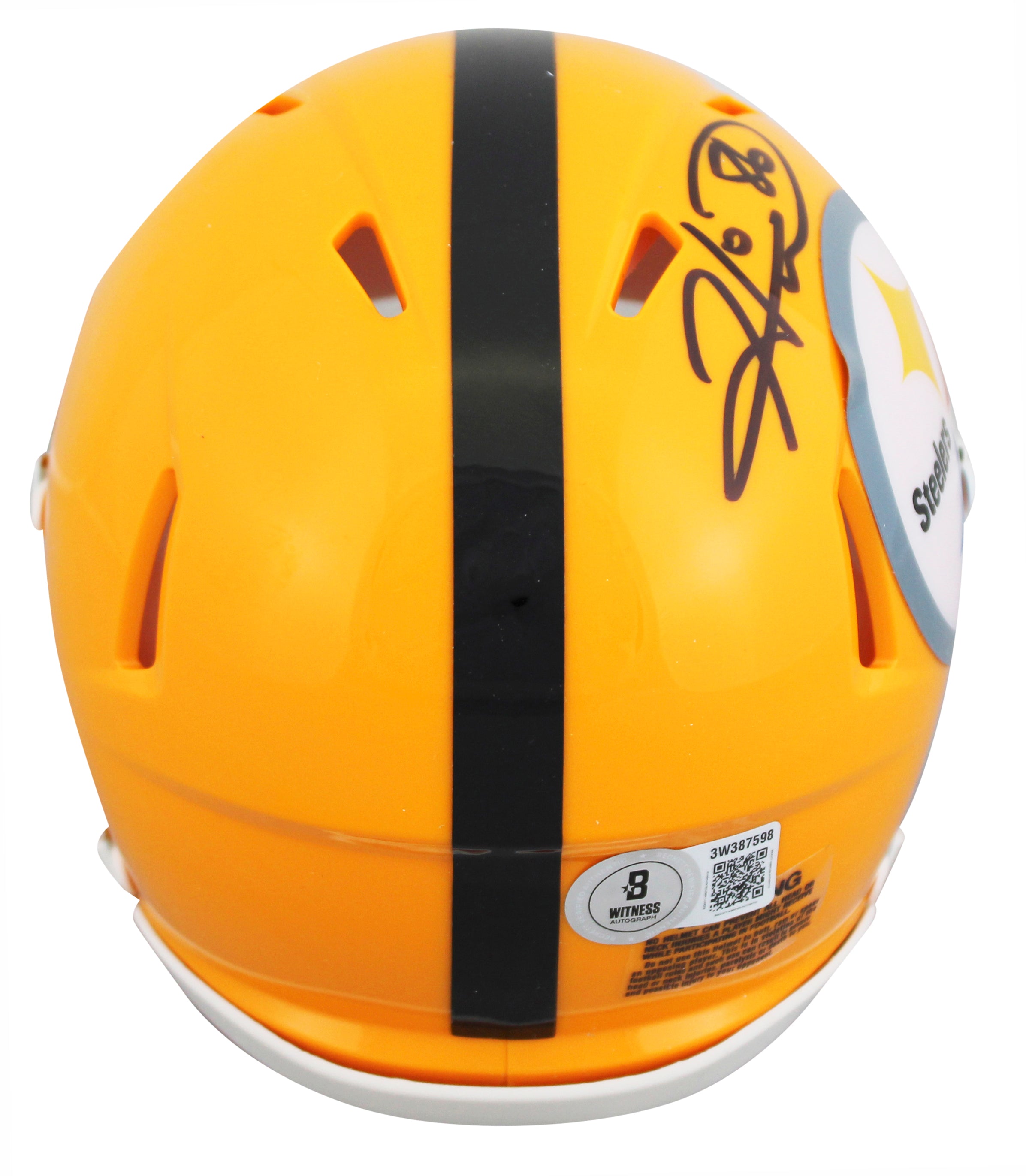 Steelers Hines Ward Signed 1962 Throwback Speed Mini Helmet BAS Witnessed