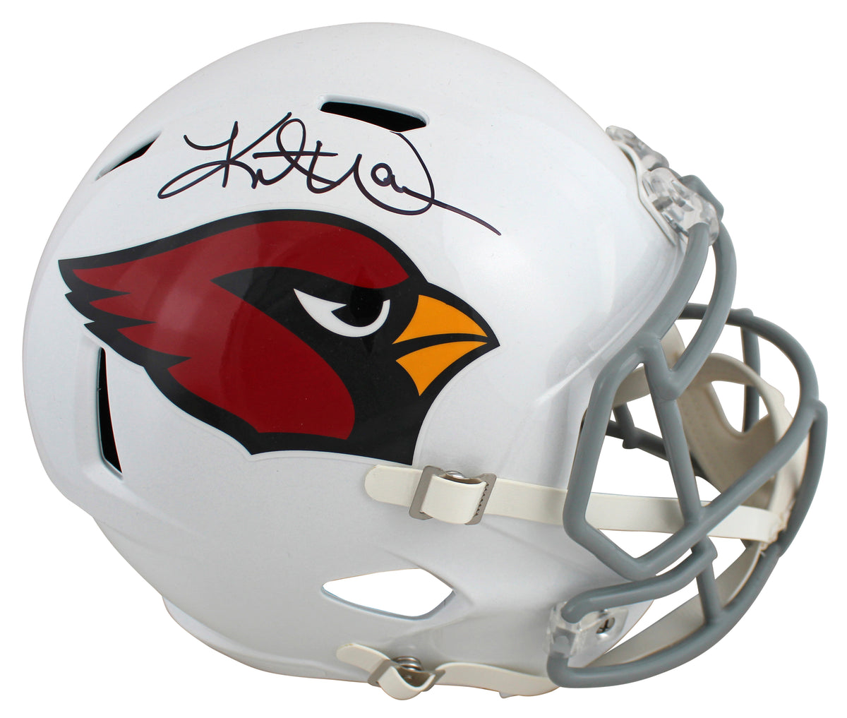 Cardinals Kurt Warner Signed Full Size Speed Rep Helmet W/ Case BAS Witnessed