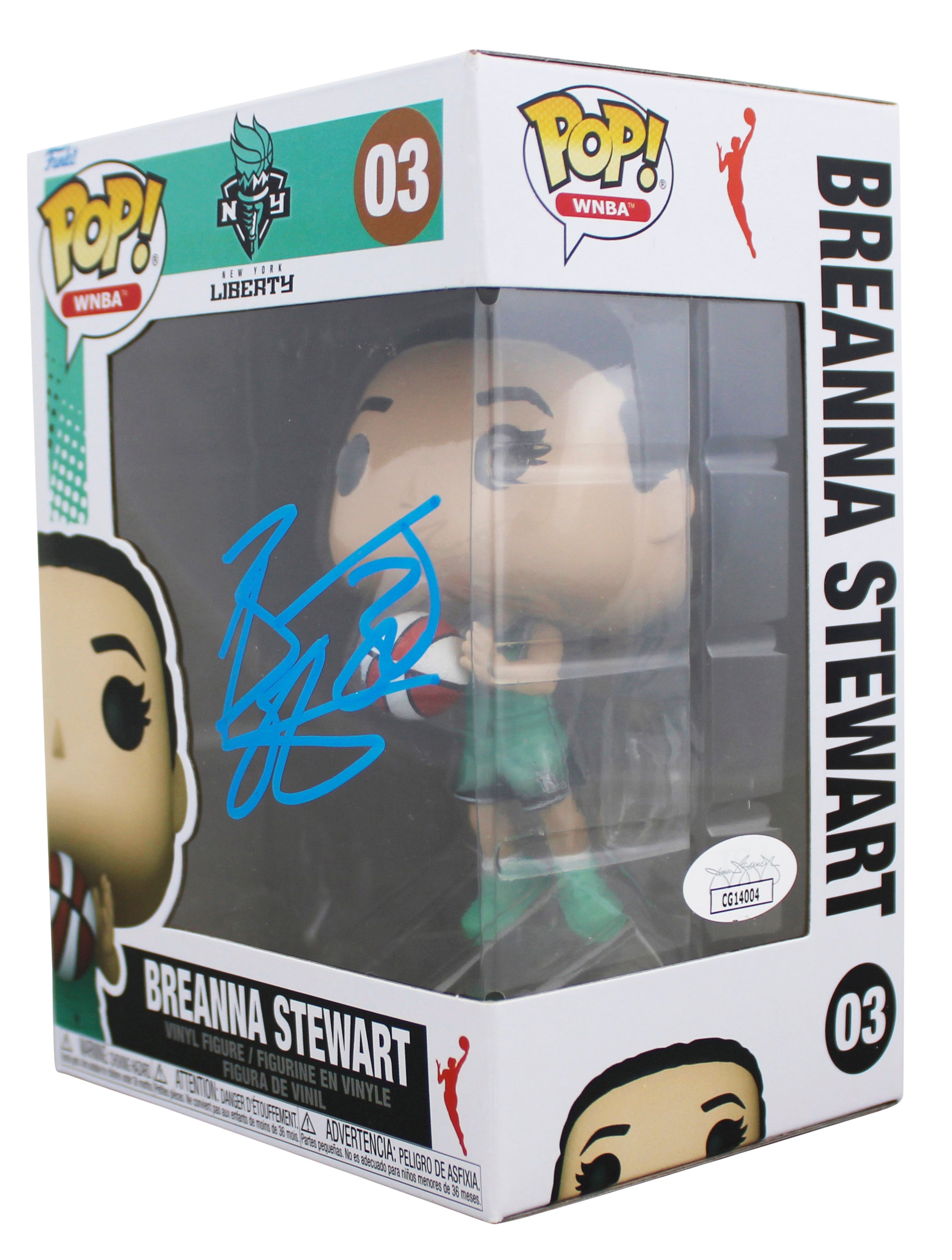 Liberty Breanna Stewart Authentic Signed #03 Funko Pop Vinyl Figure JSA #CG14004