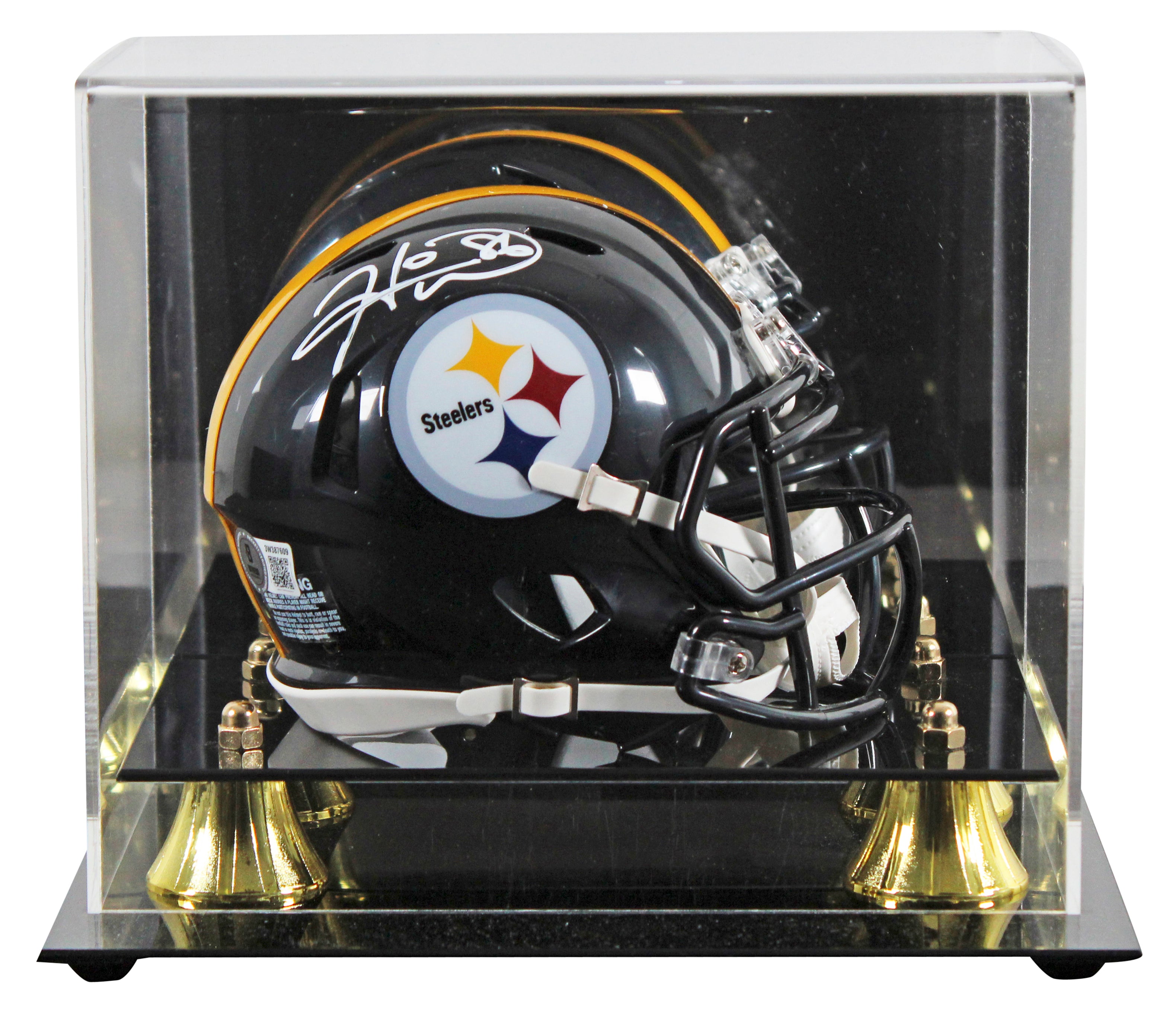 Steelers Hines Ward Authentic Signed Speed Mini Helmet w/ Case BAS Witnessed