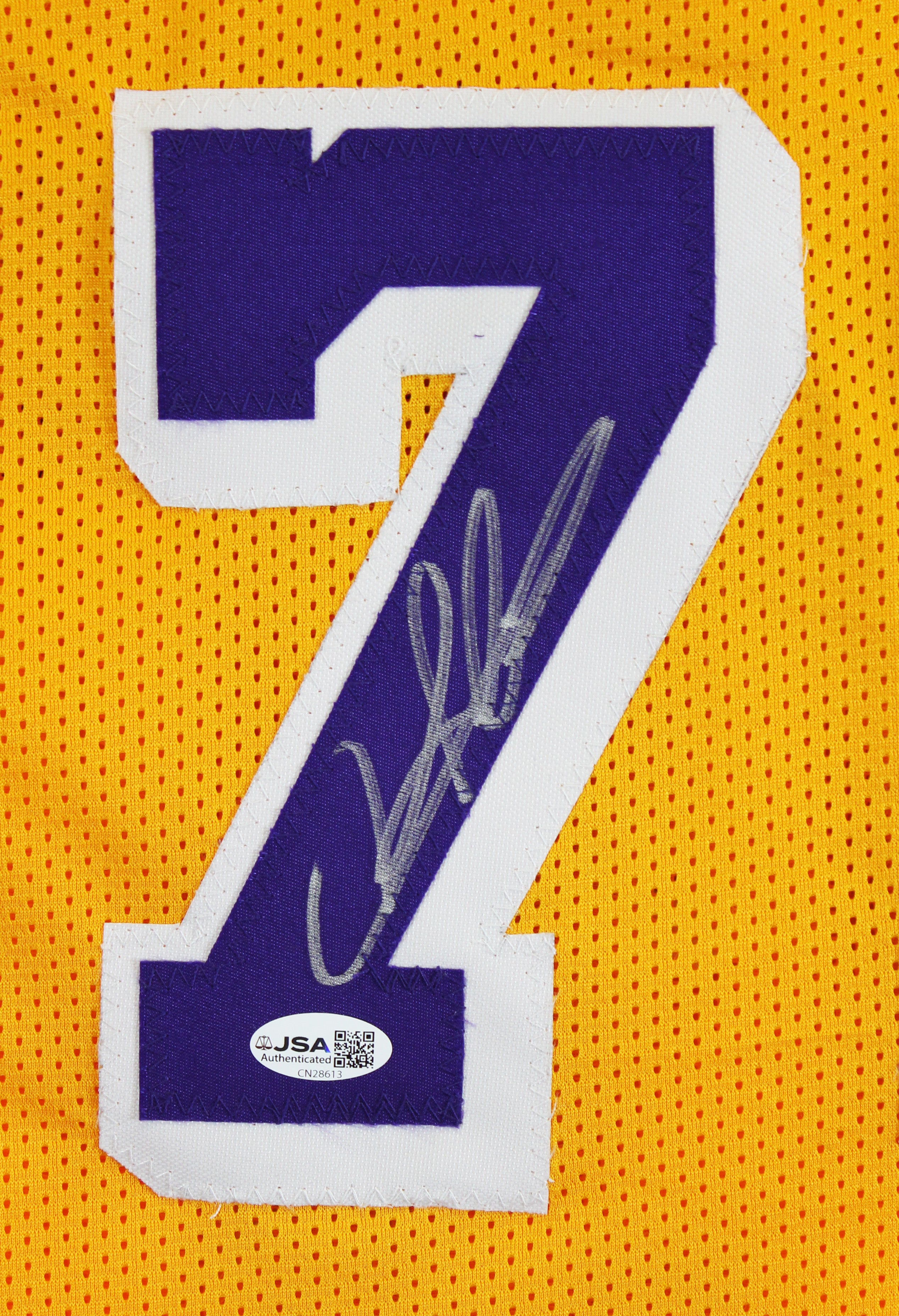 Dennis Rodman Authentic Signed Yellow Pro Style Jersey Autographed JSA