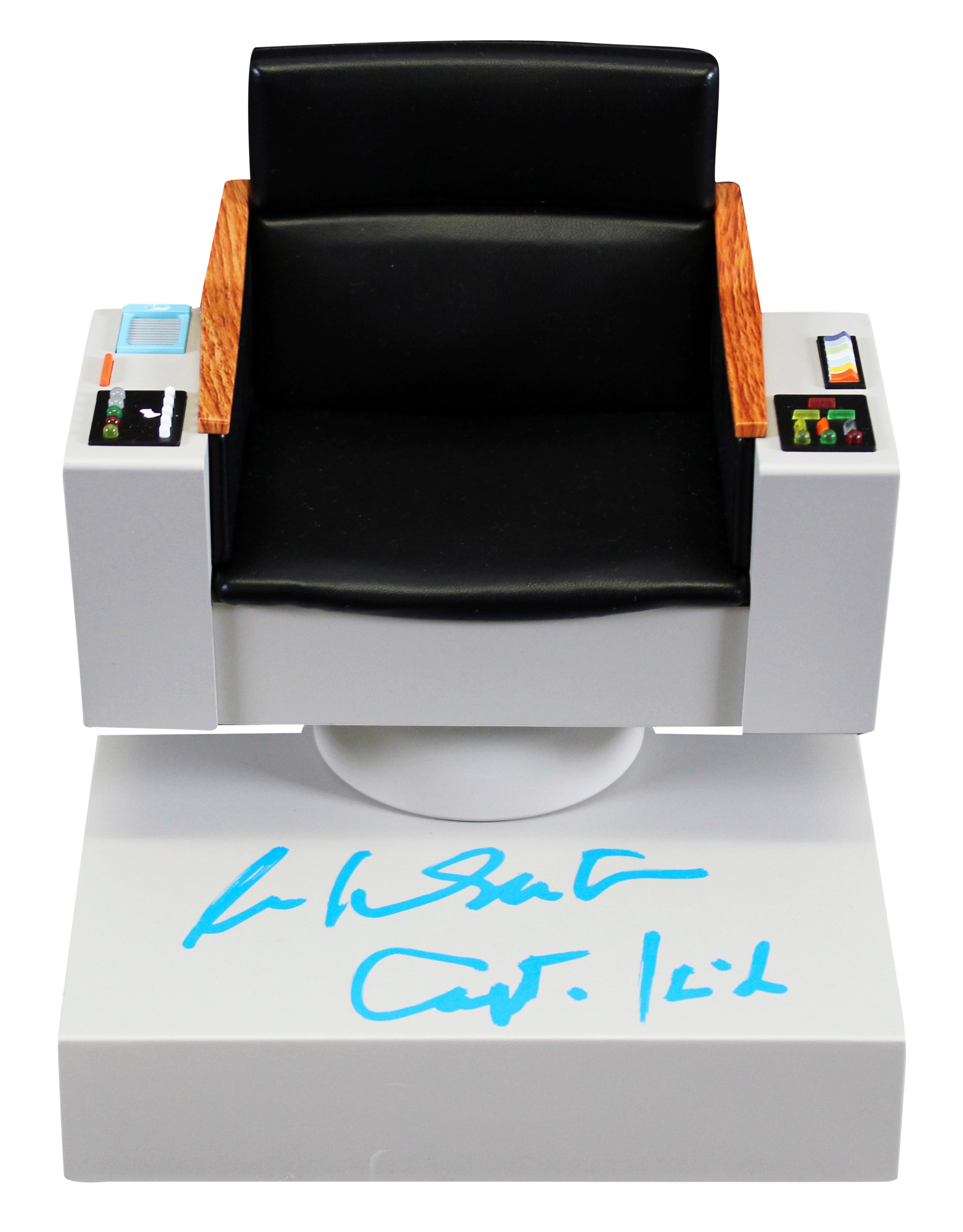 William Shatner Star Trek "Captain Kirk" Signed 1:6 FX Captain's Chair BAS Wit