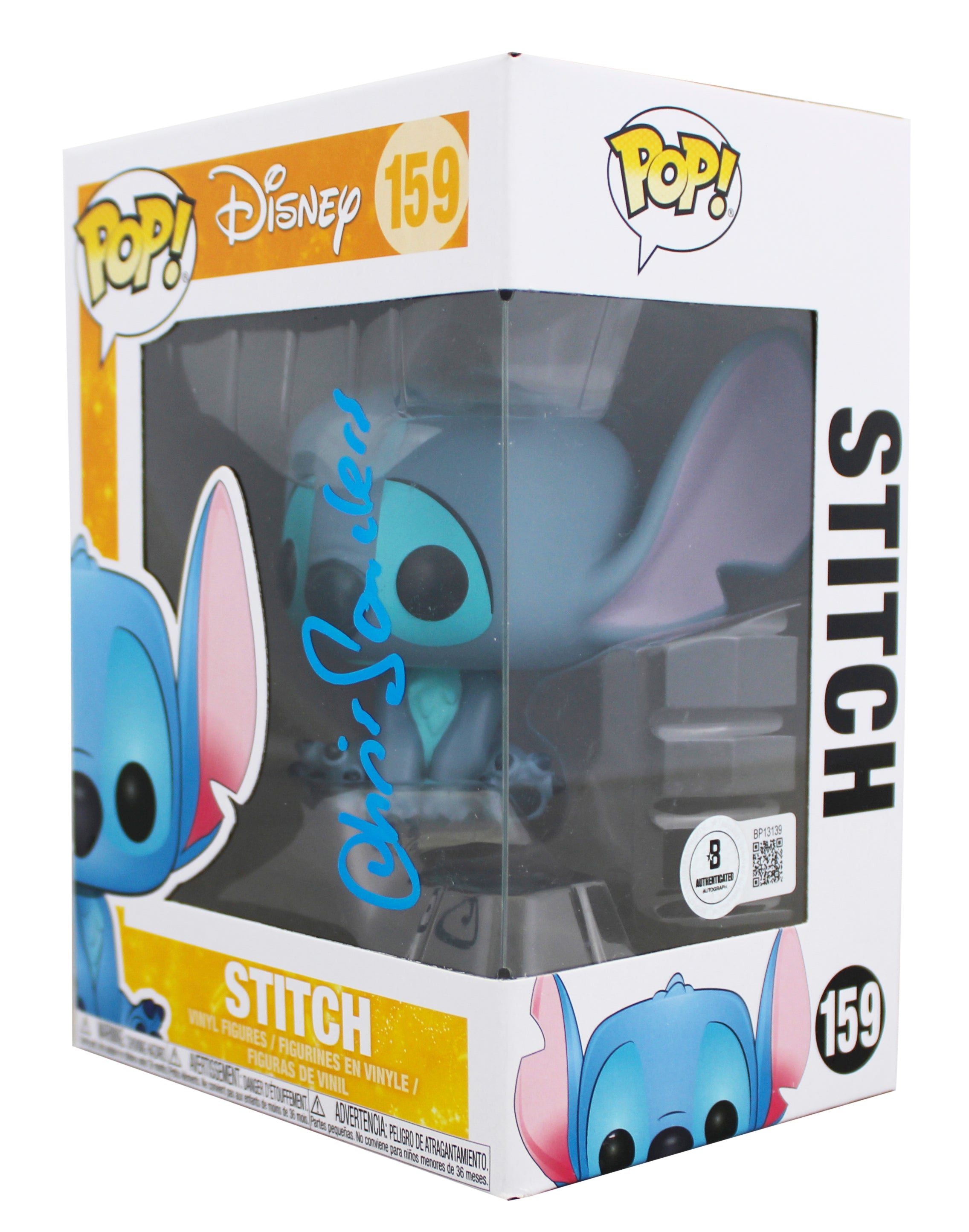 Chris Sanders Lilo & Stitch Signed Stitch #159 Funko Pop Figure BAS #BP13139
