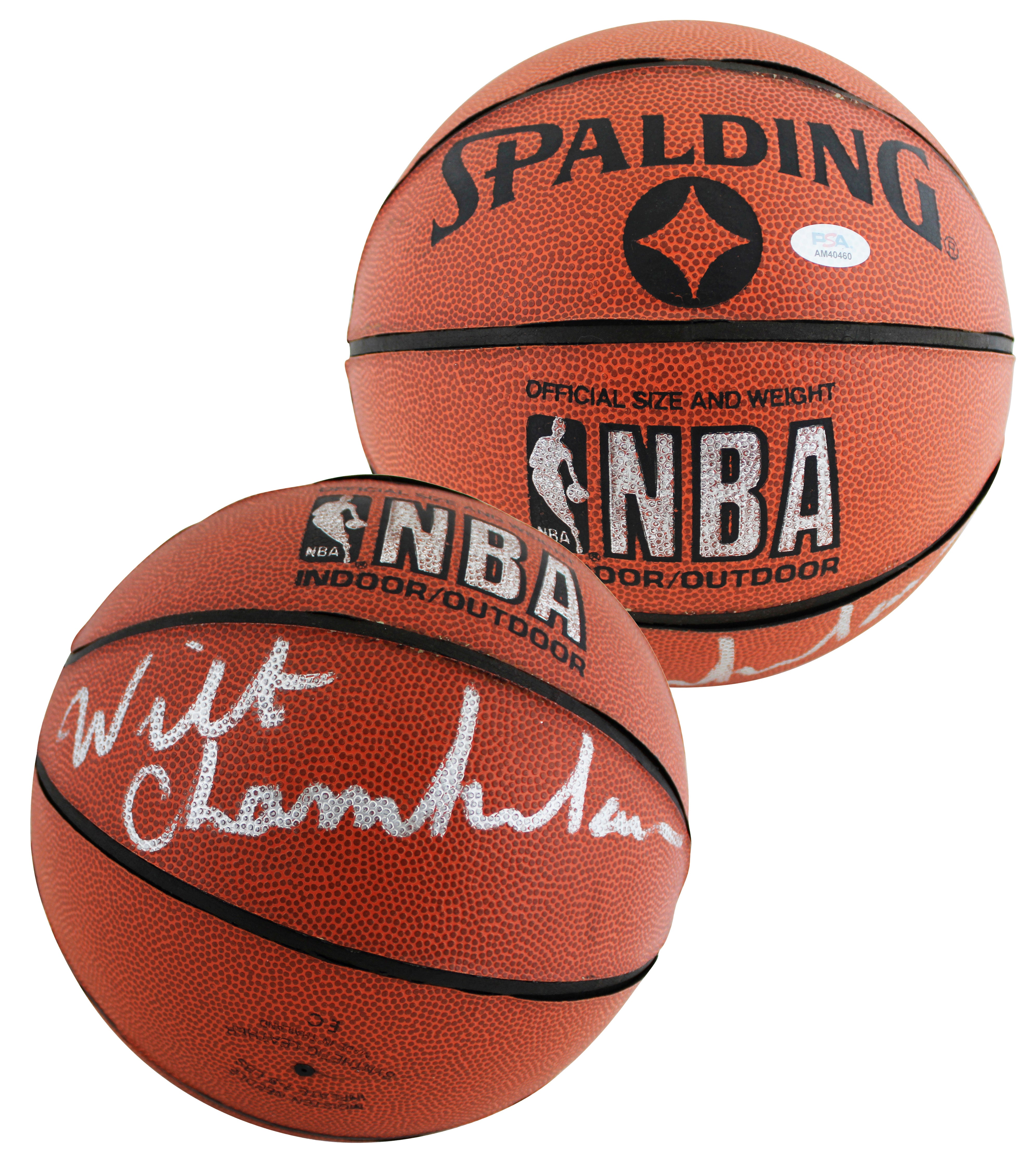 Lakers Wilt Chamberlain Authentic Signed Spalding Basketball PSA/DNA #AM40460