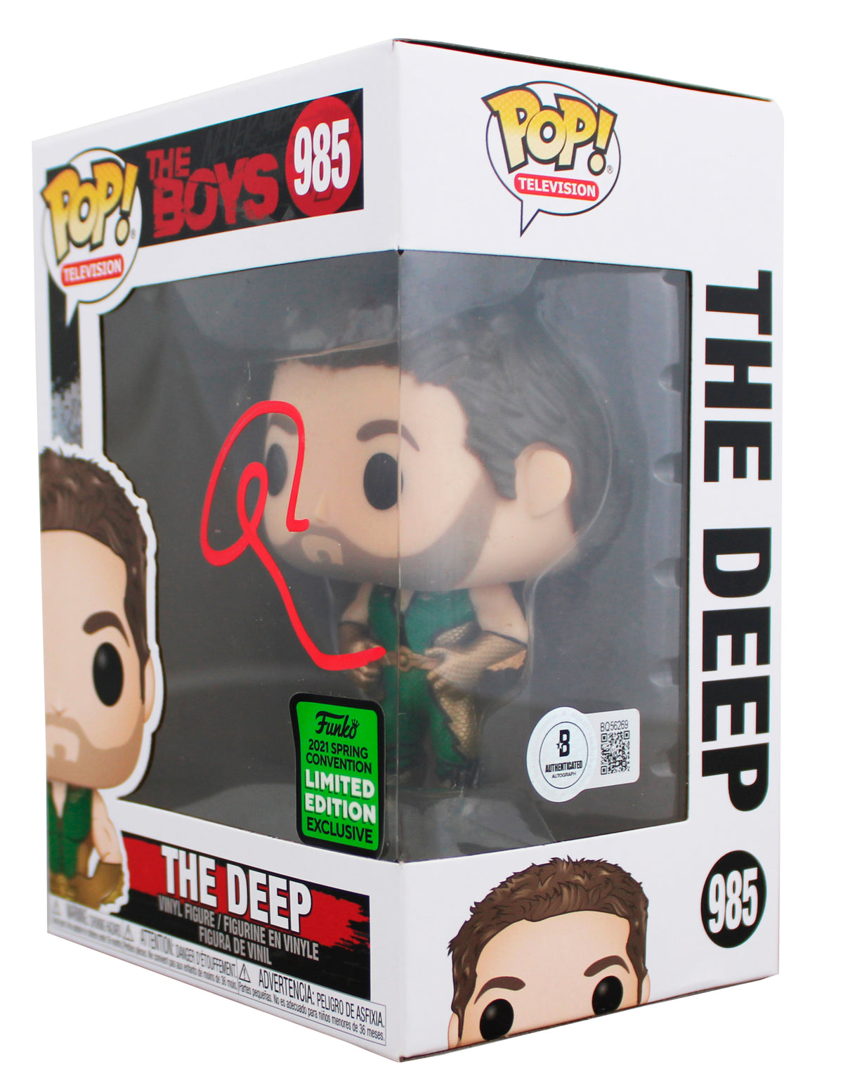 Chace Crawford The Boys Signed The Deep #985 Funko Pop Vinyl Figure BAS #BQ56269