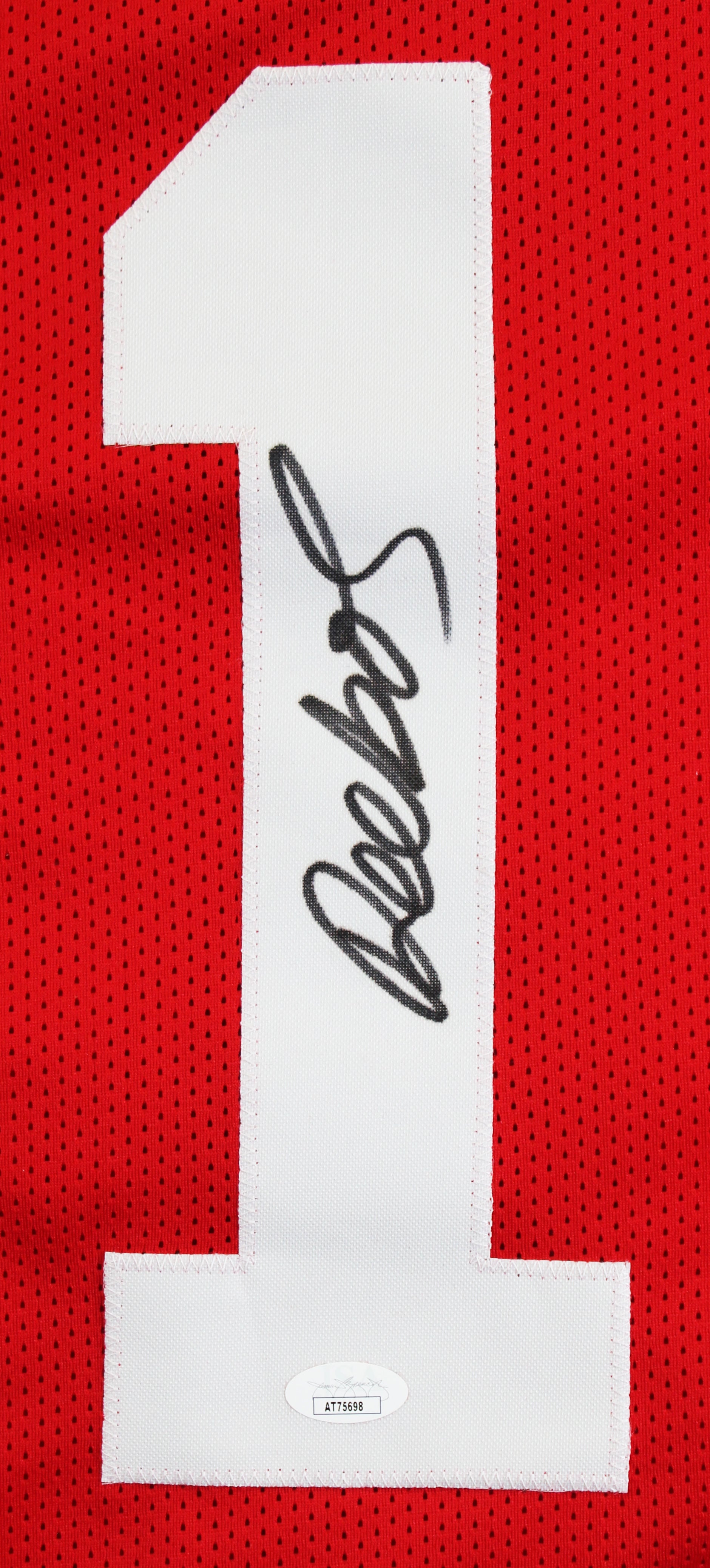 Deebo Samuel Authentic Signed Red Pro Style Jersey Autographed JSA #AT75698