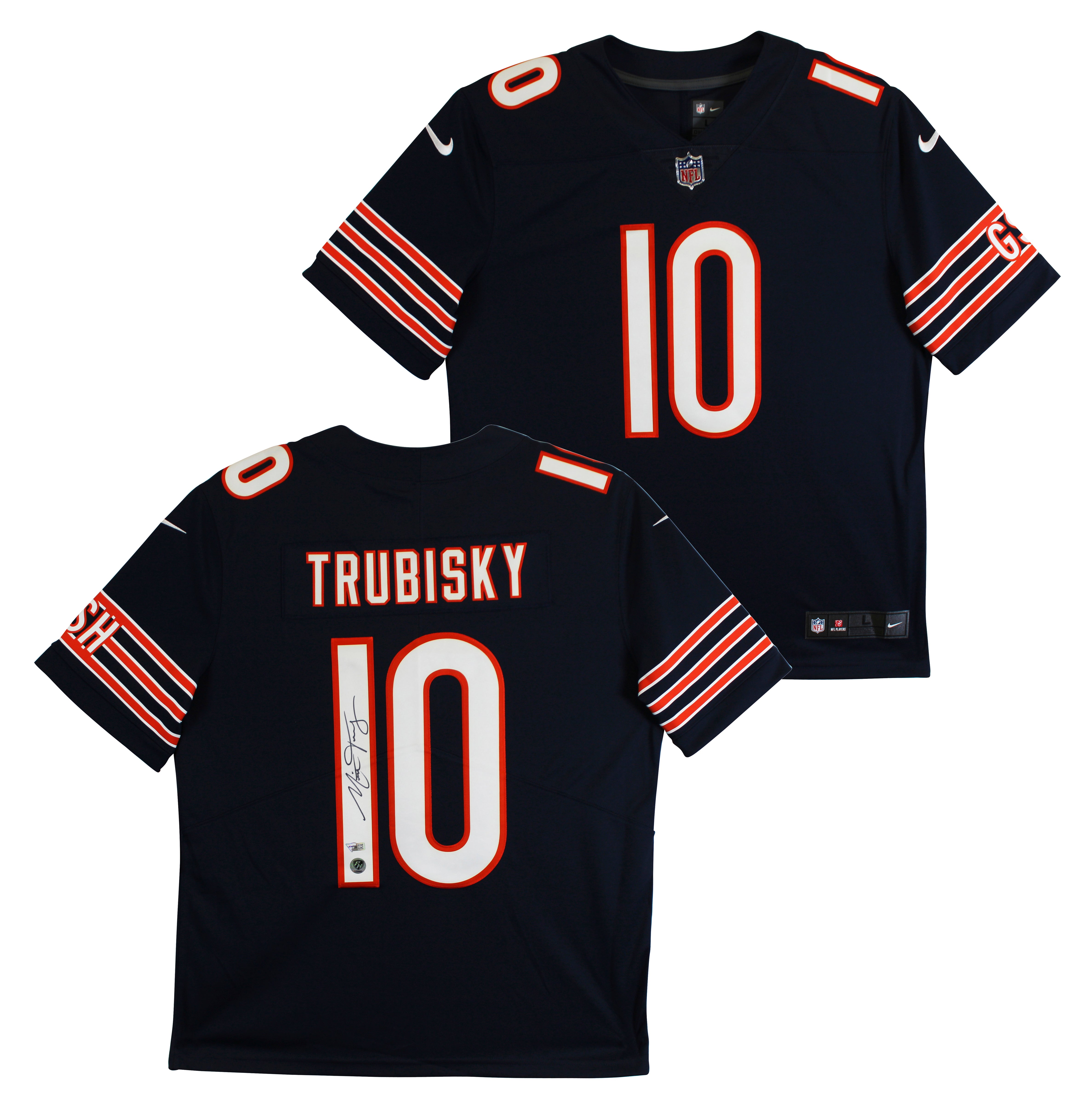Bears Mitchell Trubisky Signed Navy Nike Elite Jersey Fanatics #B028855