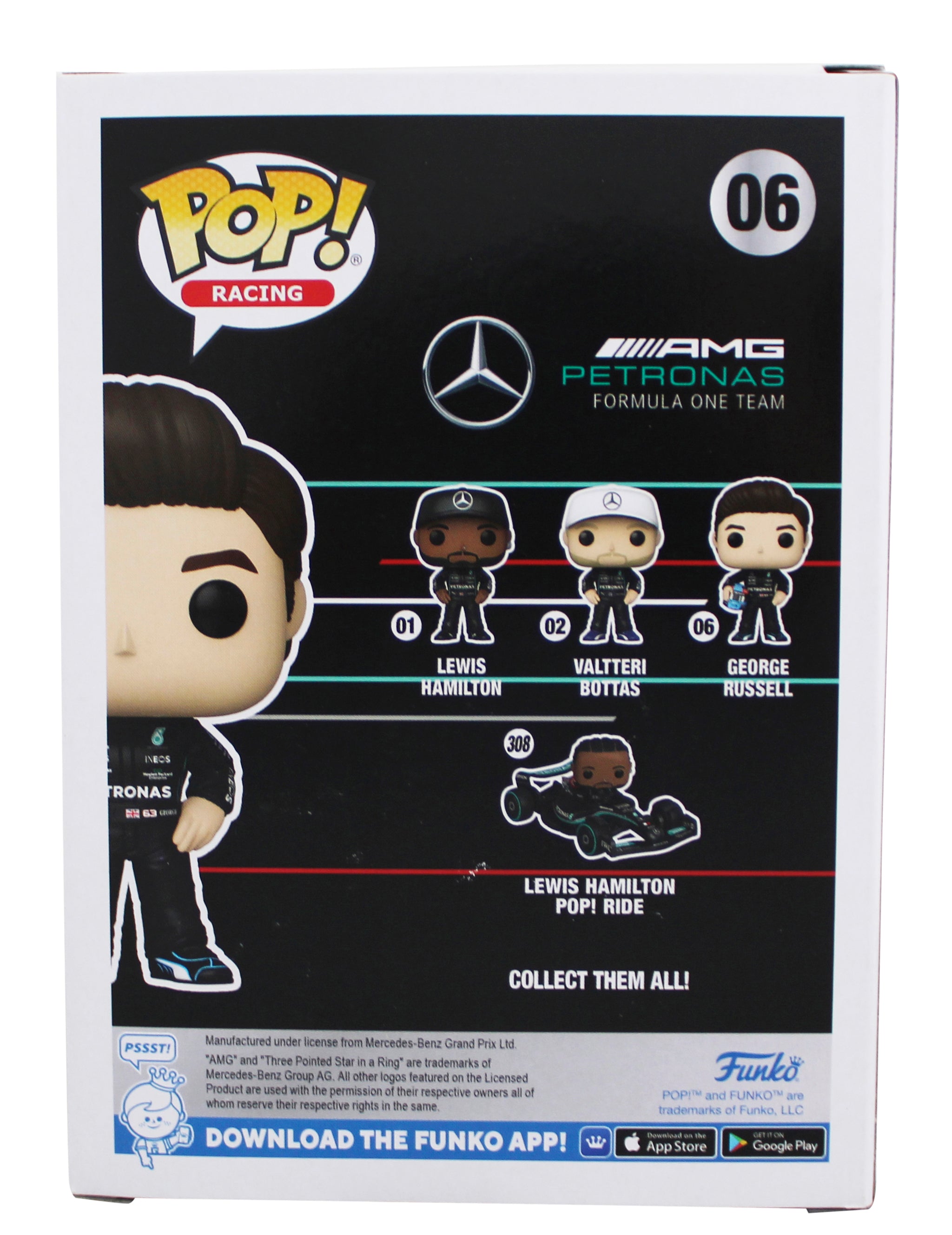 George Russell Formula 1 Signed #06 Funko Pop Vinyl Figure JSA #CF51139