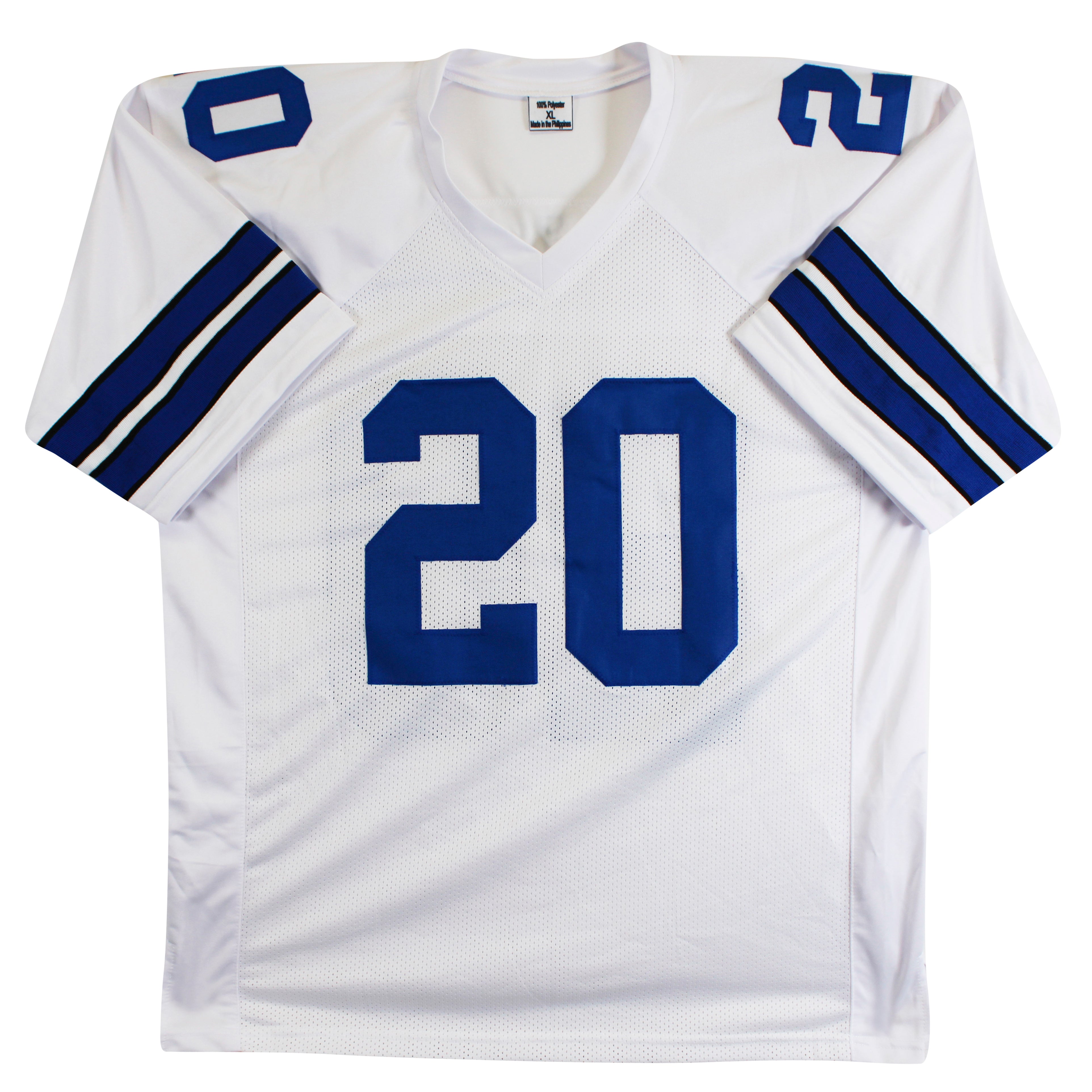 Tony Pollard Authentic Signed White Pro Style Jersey Autographed JSA #AK66287