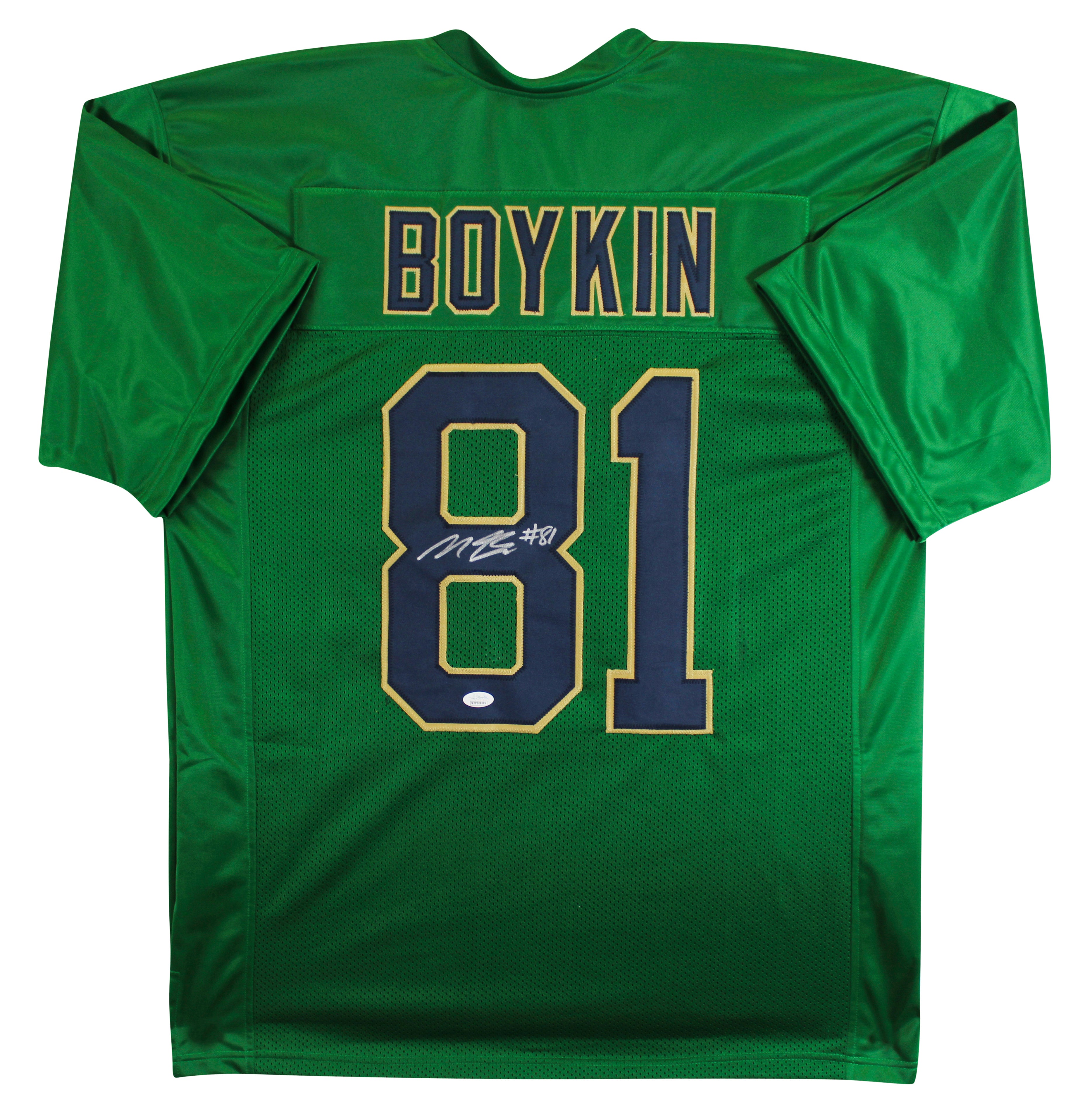 Notre Dame Miles Boykin Authentic Signed Green Pro Style Jersey JSA #WPP500016