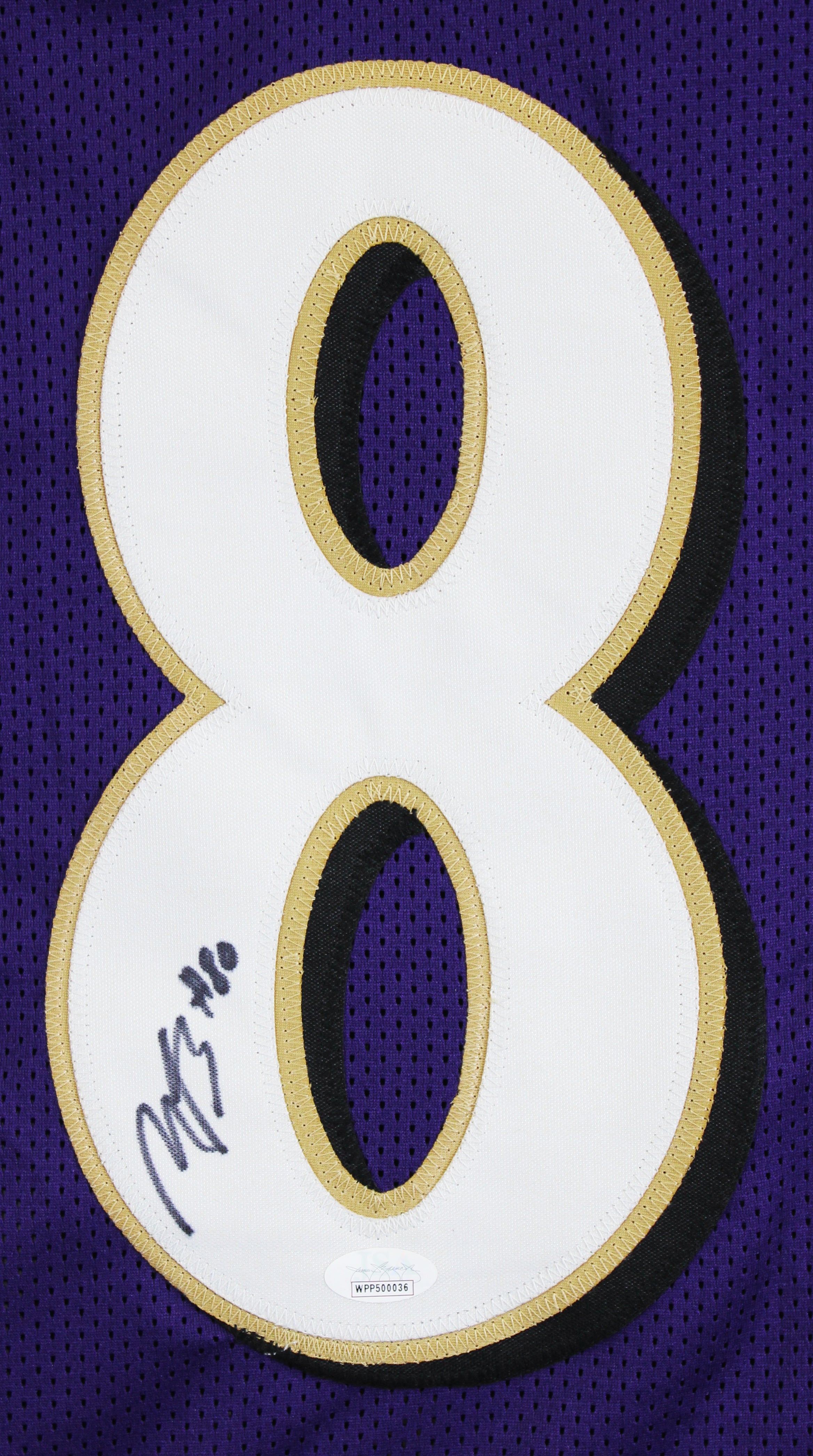 Miles Boykin Authentic Signed Purple Pro Style Jersey Autographed JSA #WPP500036