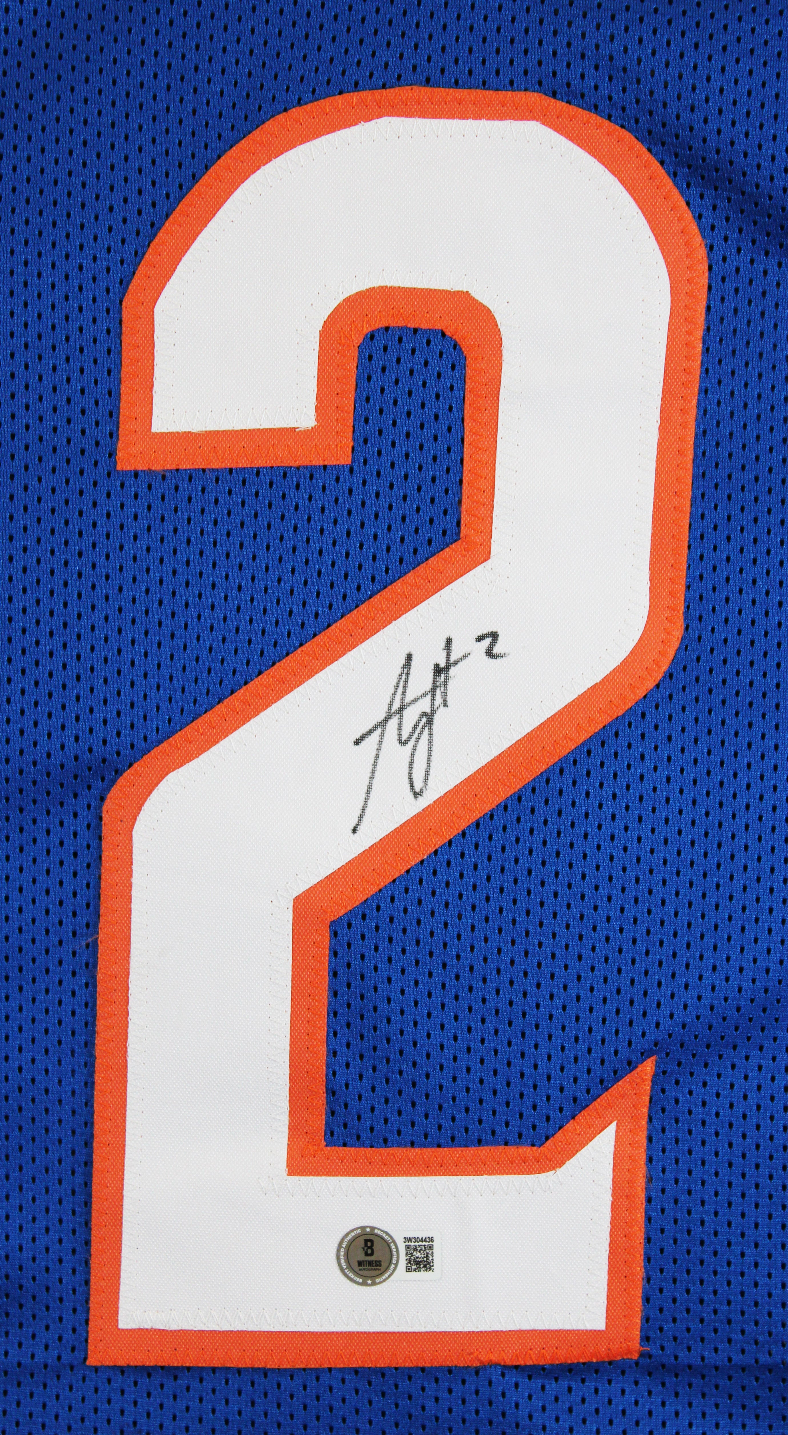 Boise State Ashton Jeanty Authentic Signed Blue Pro Style Jersey BAS Witnessed