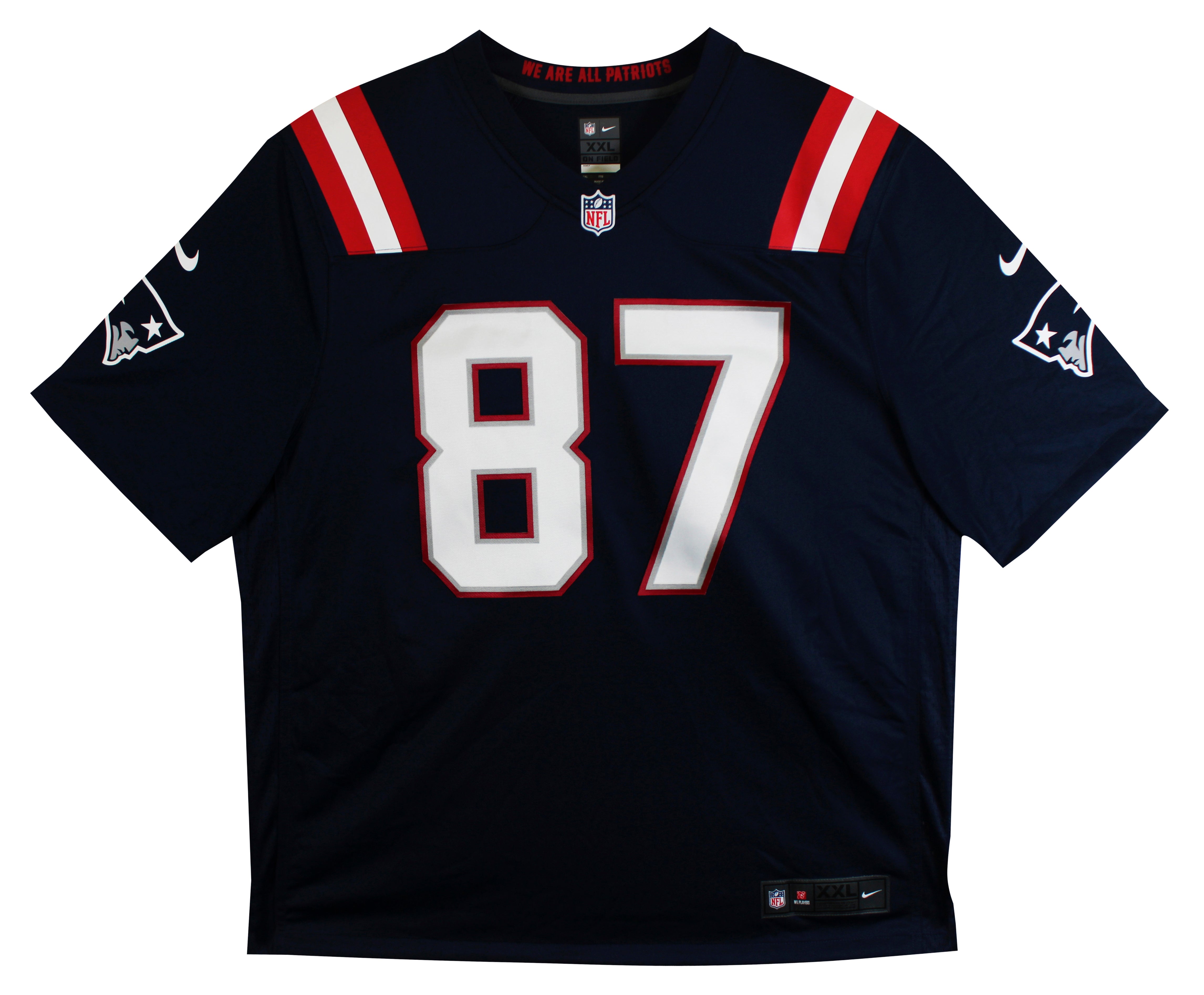 Patriots Rob Gronkowski Signed Navy Blue 2020 Nike Limited Jersey BAS Witnessed