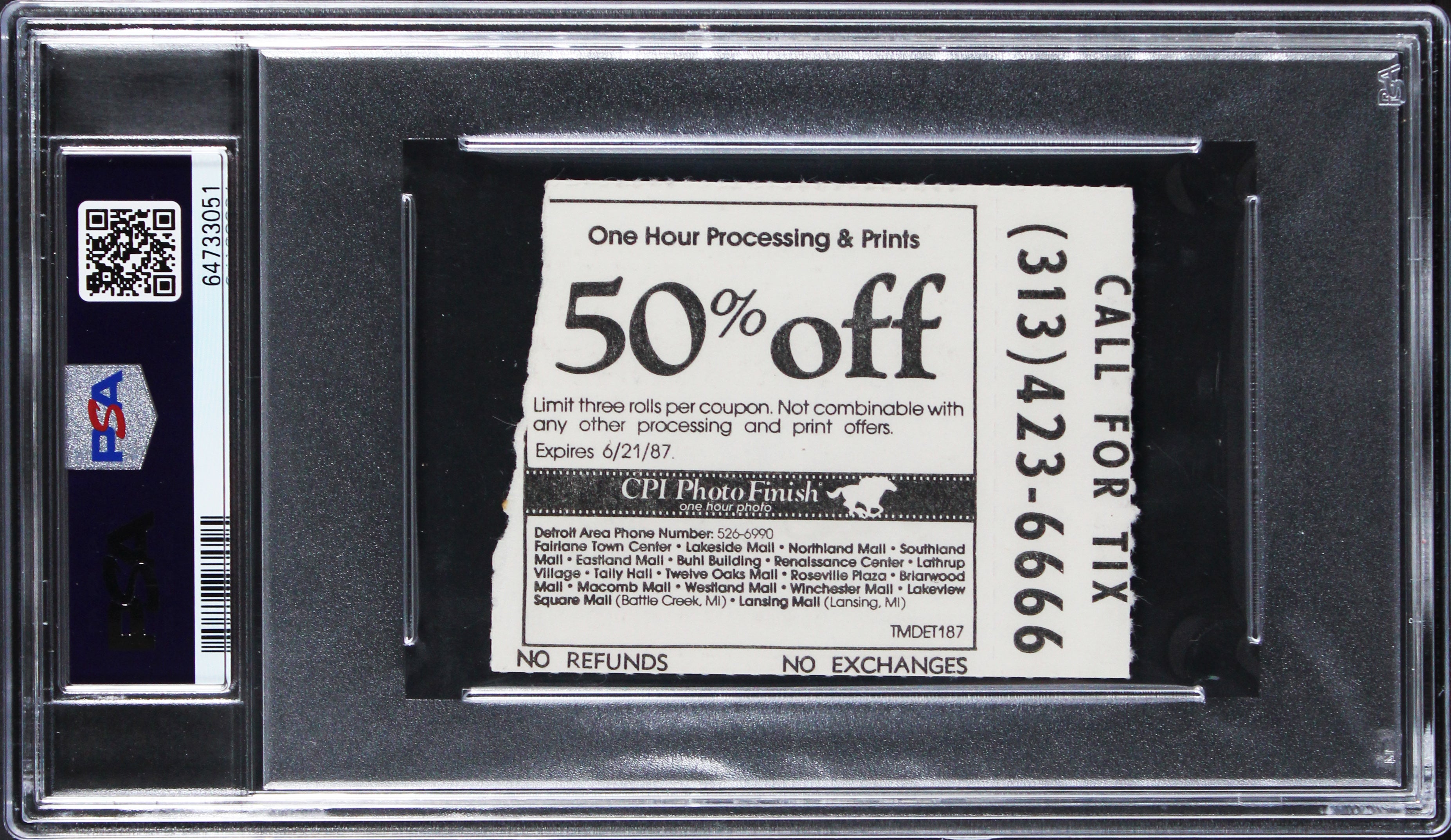 Hulk Hogan Signed 1987 Wrestlemania III Ticket Stub Auto 10! PSA/DNA Slabbed