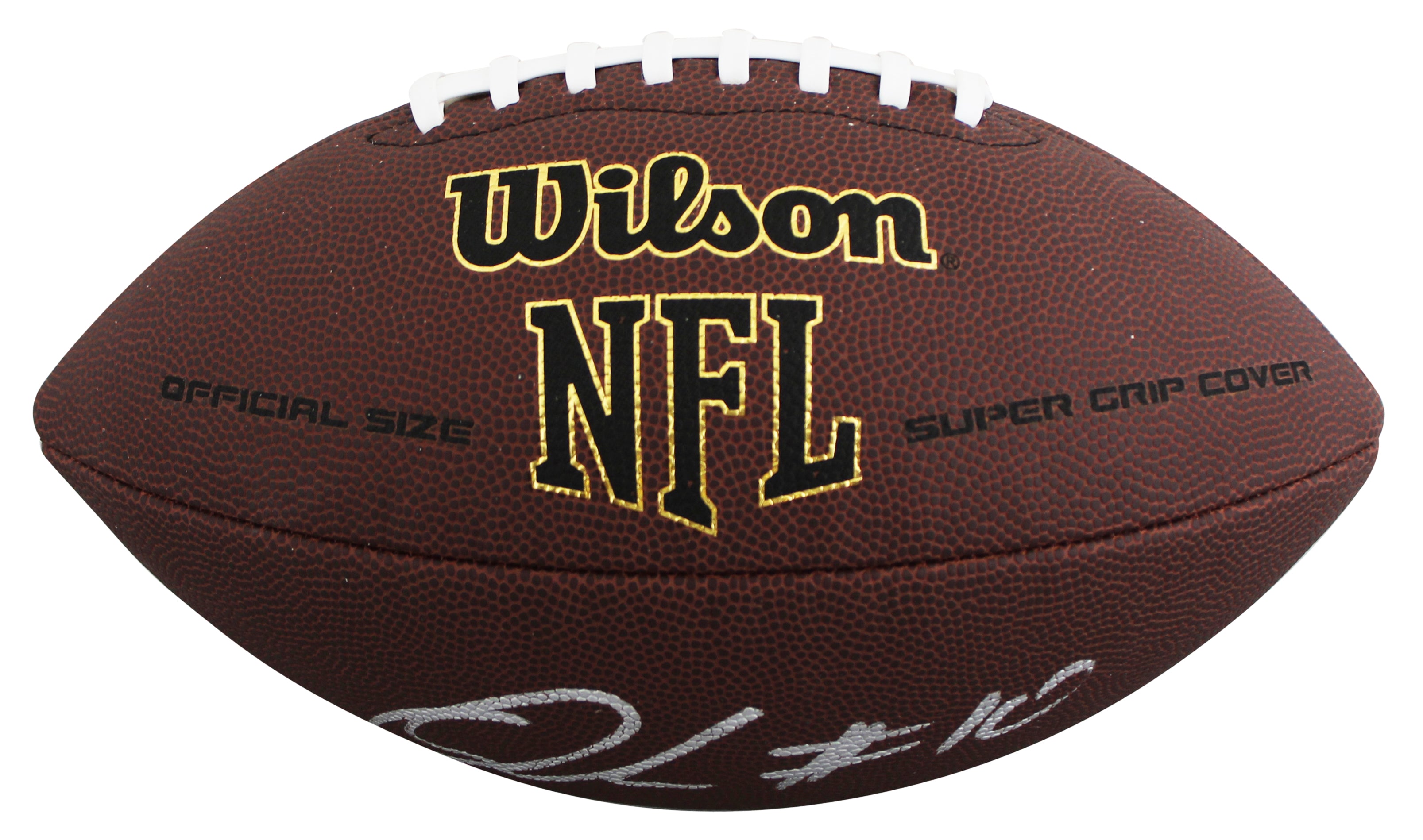 Browns Quinshon Judkins Signed Wilson Super Grip Football W/ Case BAS Witnessed