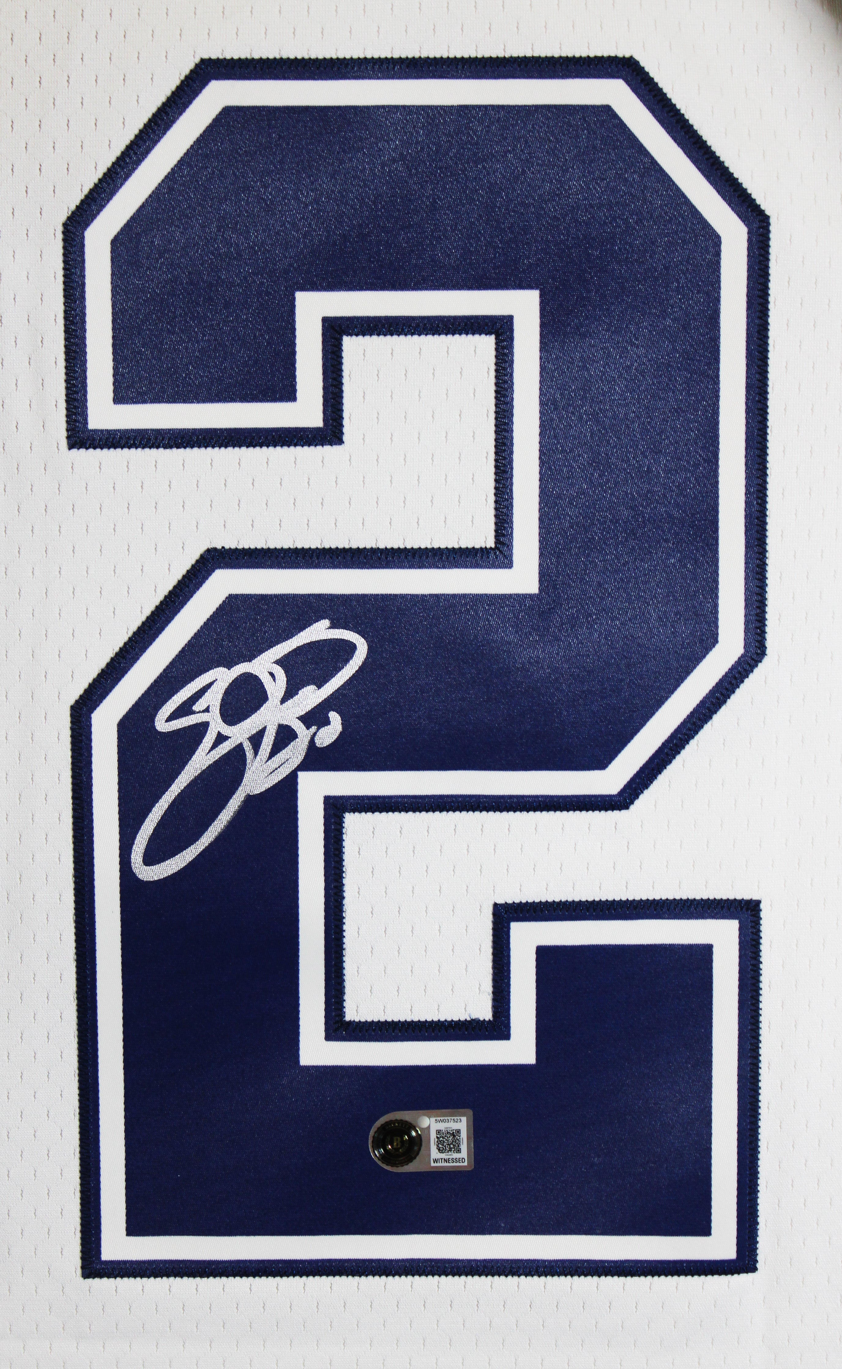 Cowboys Emmitt Smith Signed White Thanksgiving M&N Jersey BAS Witnessed