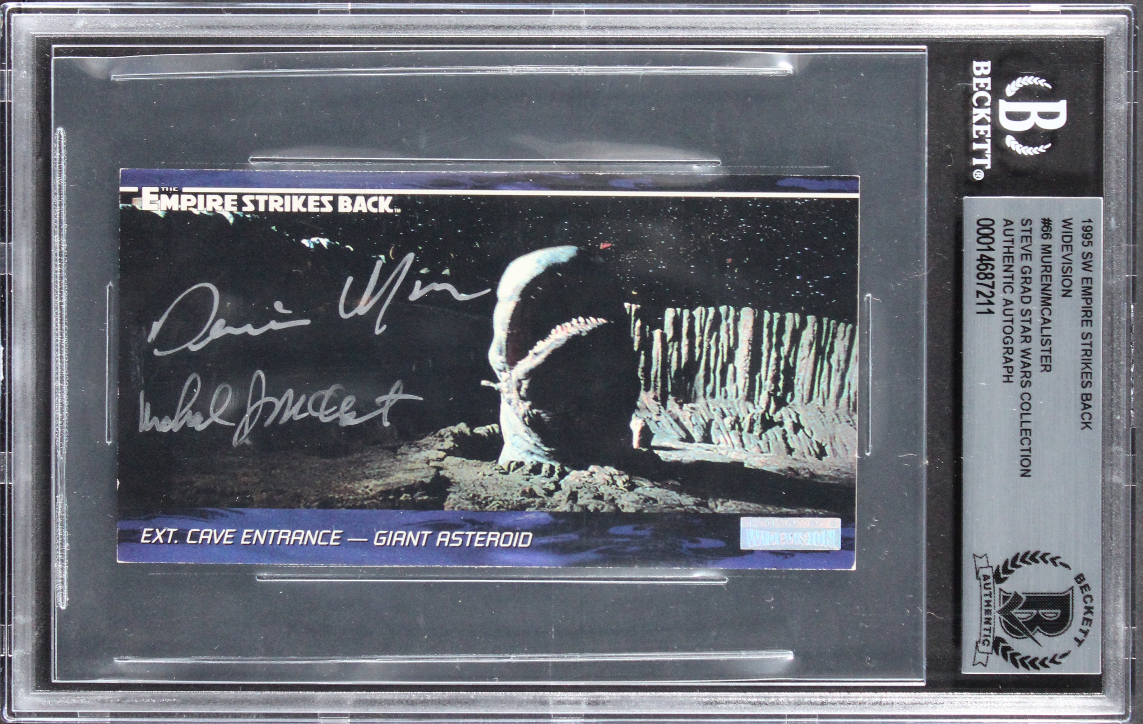 (2) Muren & McAlister Signed 1995 Star Wars ESB Widevision #86 Card BAS Slabbed