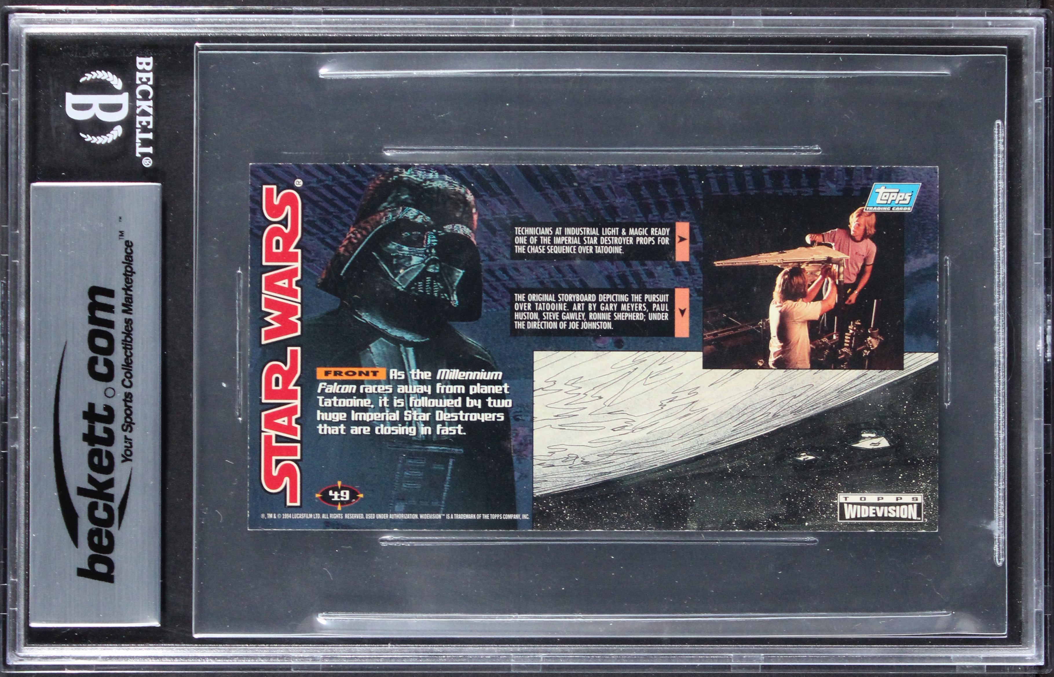 (6) Peterson +5 Signed 1995 Star Wars Widevision #49 Card Auto 10! BAS Slabbed